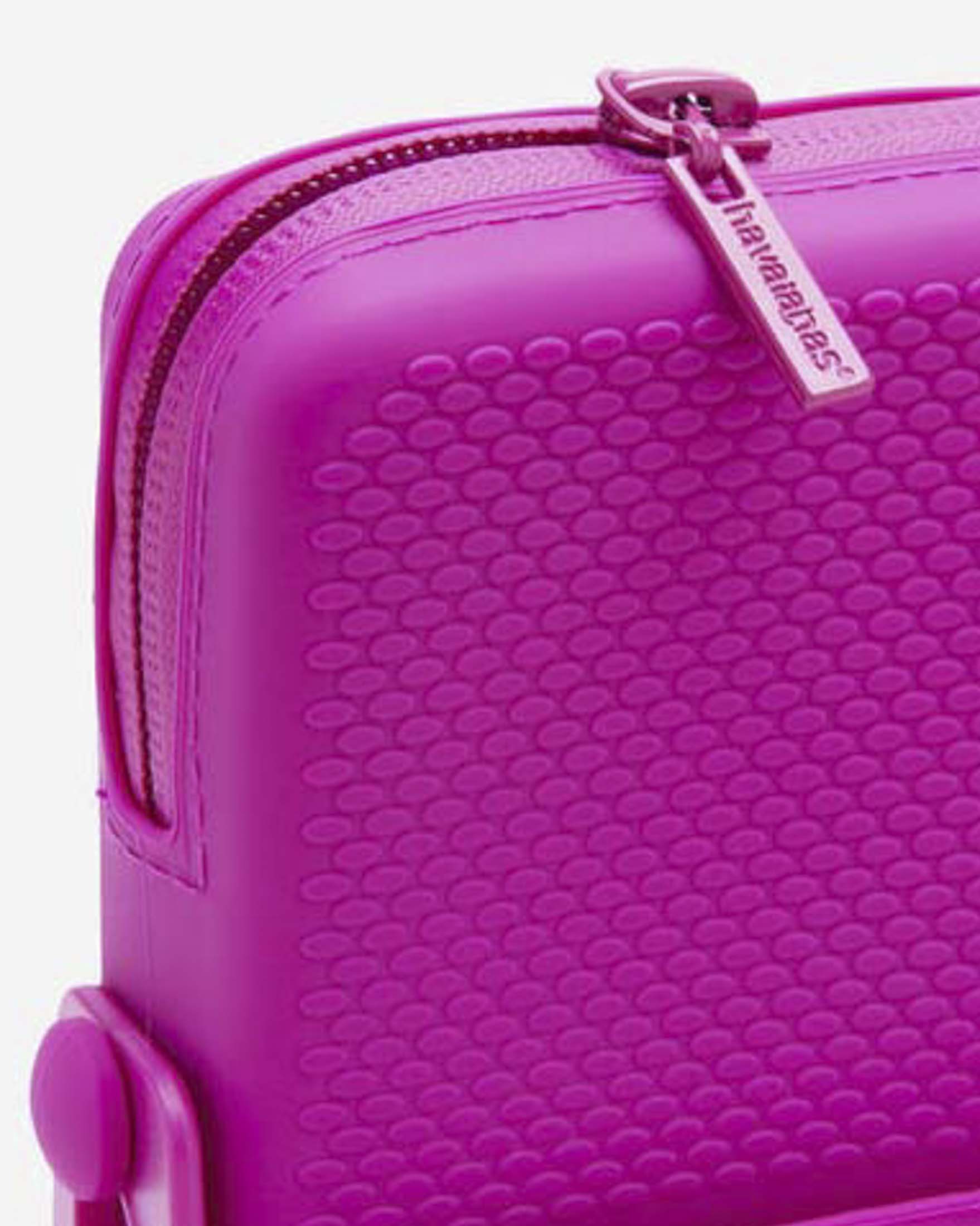 Street Bag Havaianas fucsia in silicone con tracolla regolabile e chiusura zip image