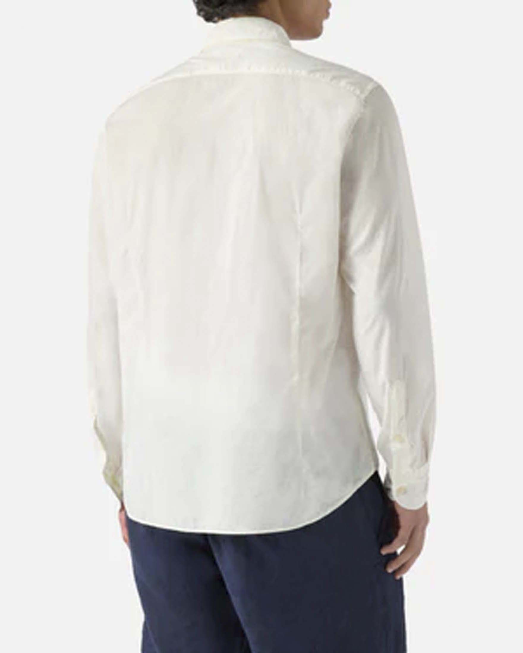 Camicia color panna MC2 Saint Barth in mussola di puro cotone con collo alla francese image