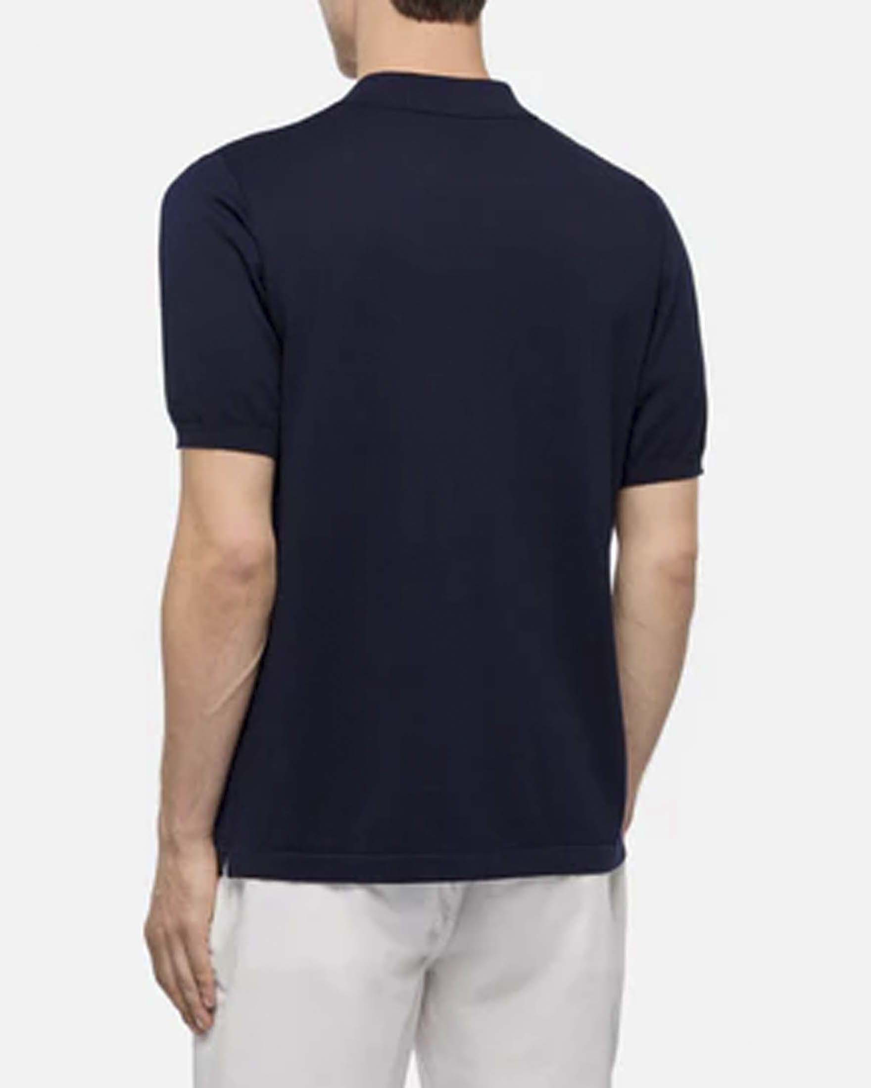 Polo Sloan blu MC2 Saint Barth in maglia di cotone con colletto bowling image