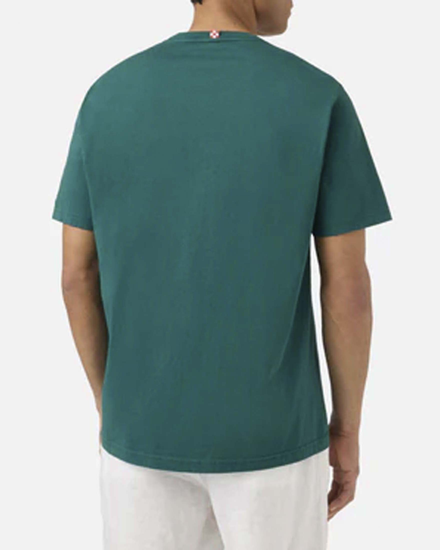 T-shirt MC2 Saint Barth verde mezza manica con ricamo Mi piace Tonica sul petto