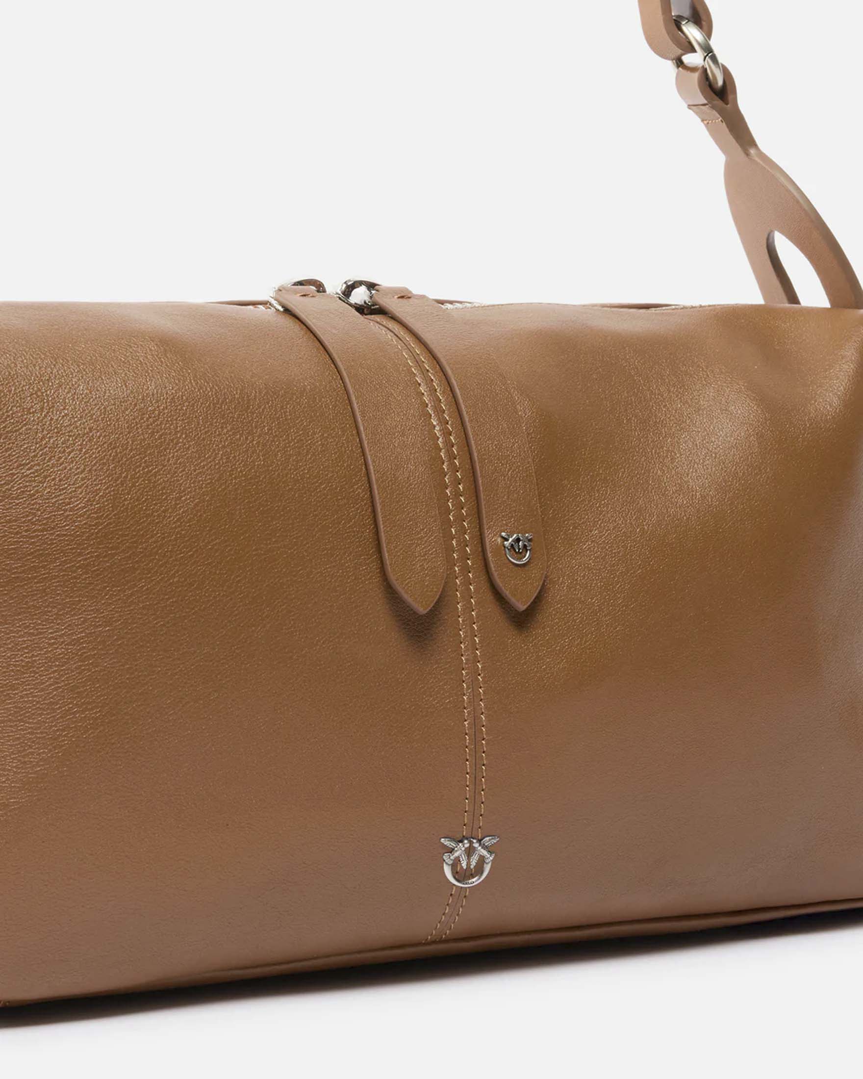 Borsa a spalla Keeper Bag Pinko color cuoio realizzata in pelle dallo stile western image