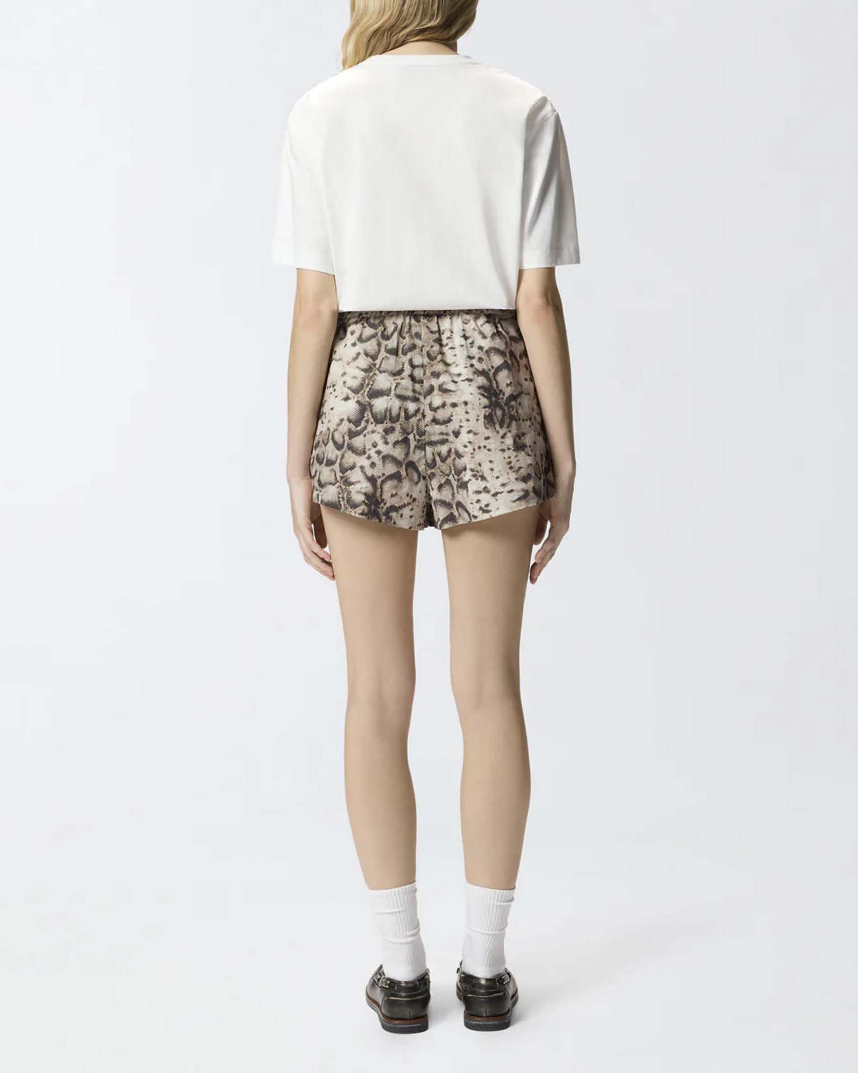 T-shirt maniche corte Pinko bianca in jersey di cotone con ricamo gioiello Love Birds
