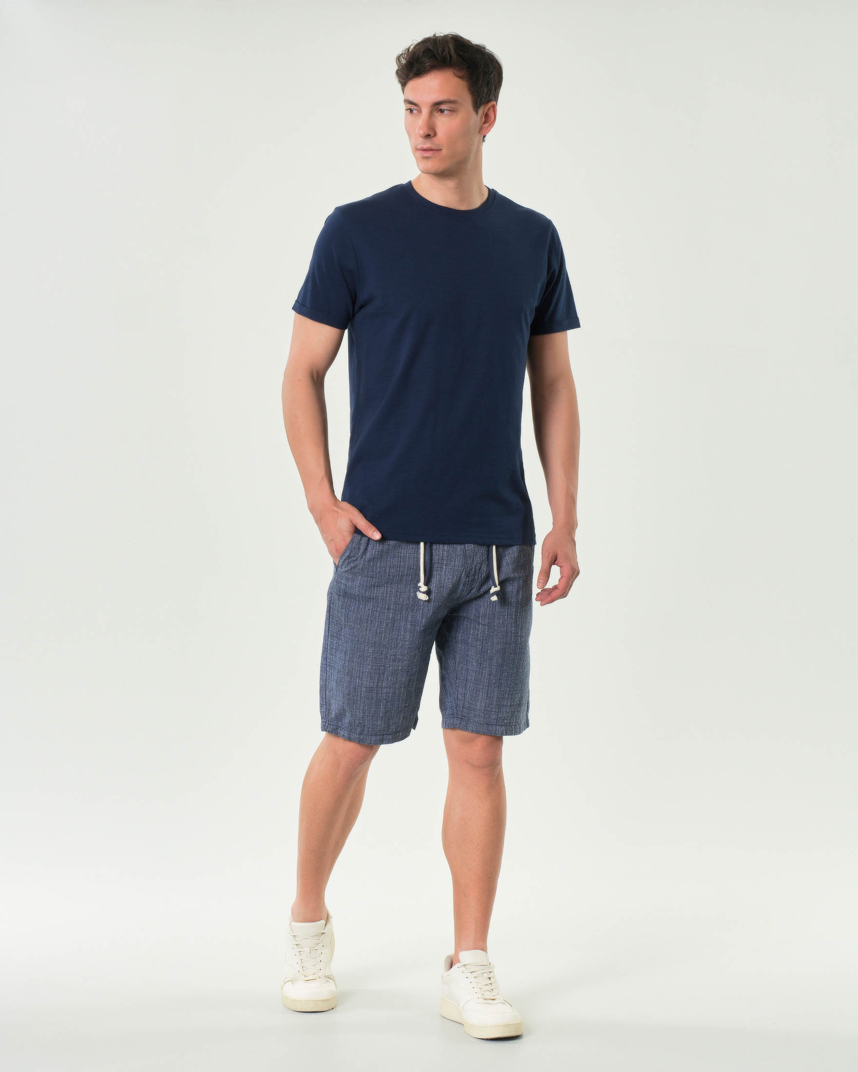 T-shirt A.F.F. blu in cotone fiammato image