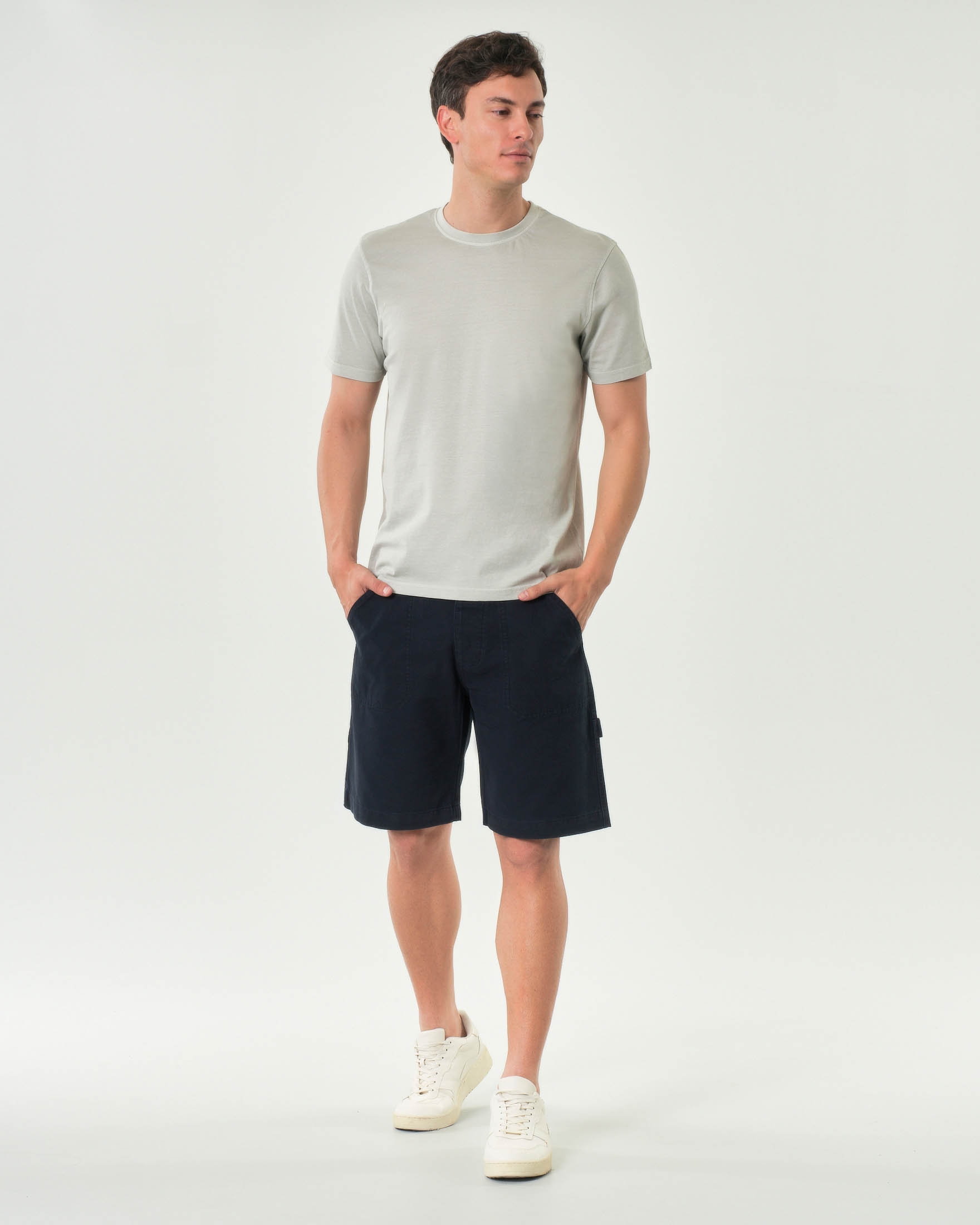 Bermuda work Impure blu in puro cotone