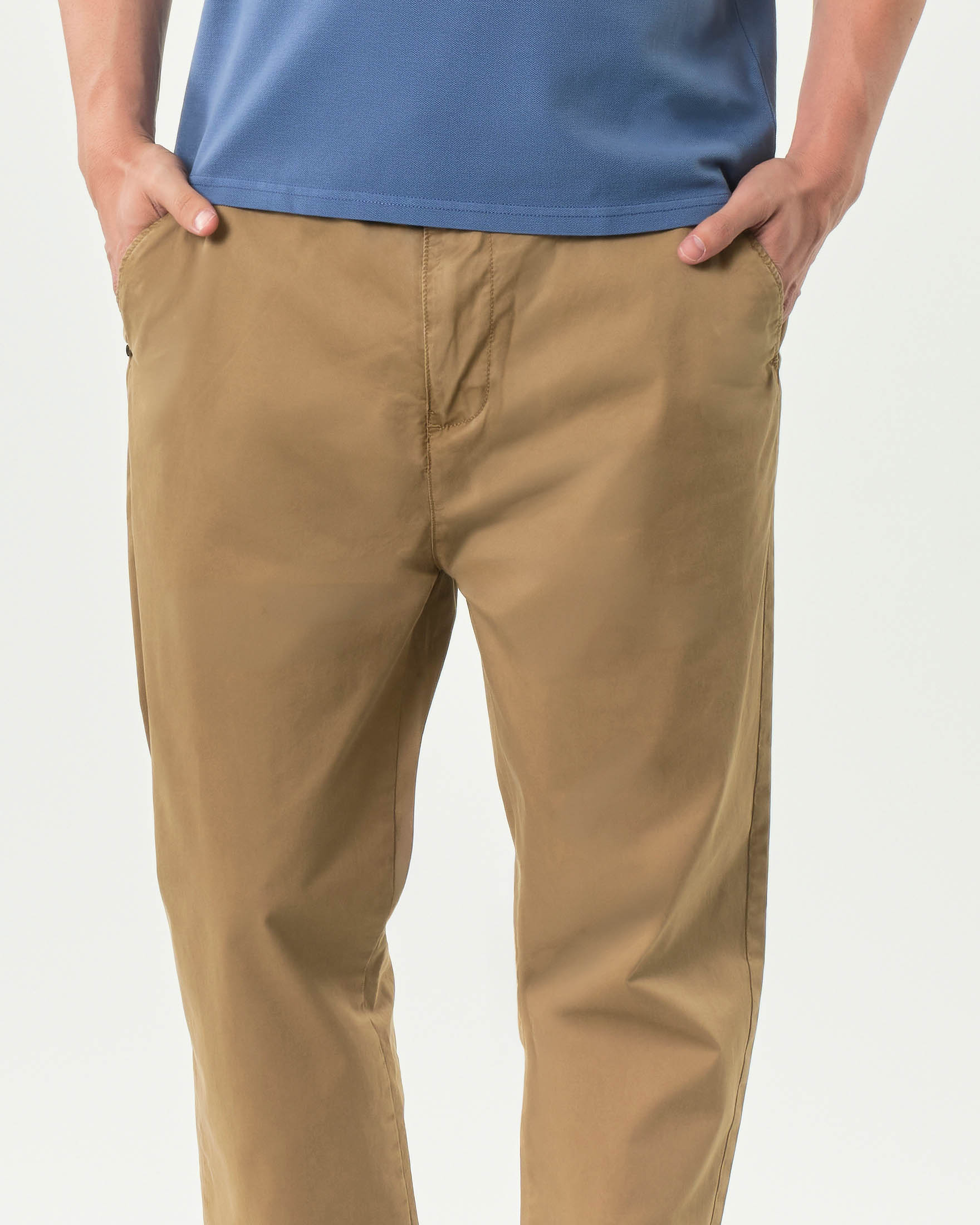 Pantalaccio cammello Impure in gabardina di cotone stretch image