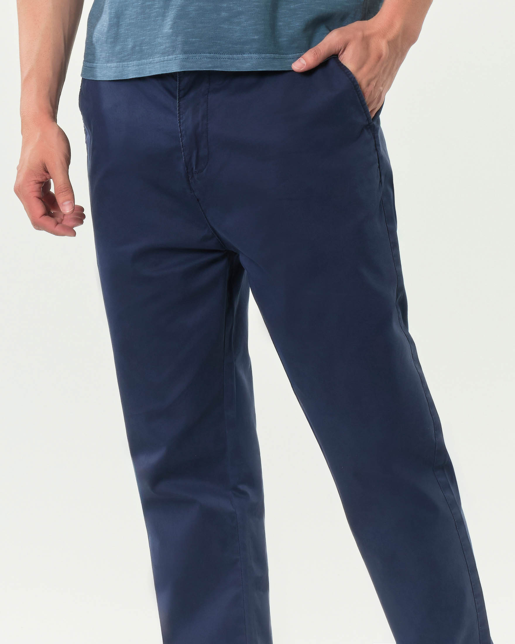 Pantalaccio blu Impure in gabardina di cotone stretch image