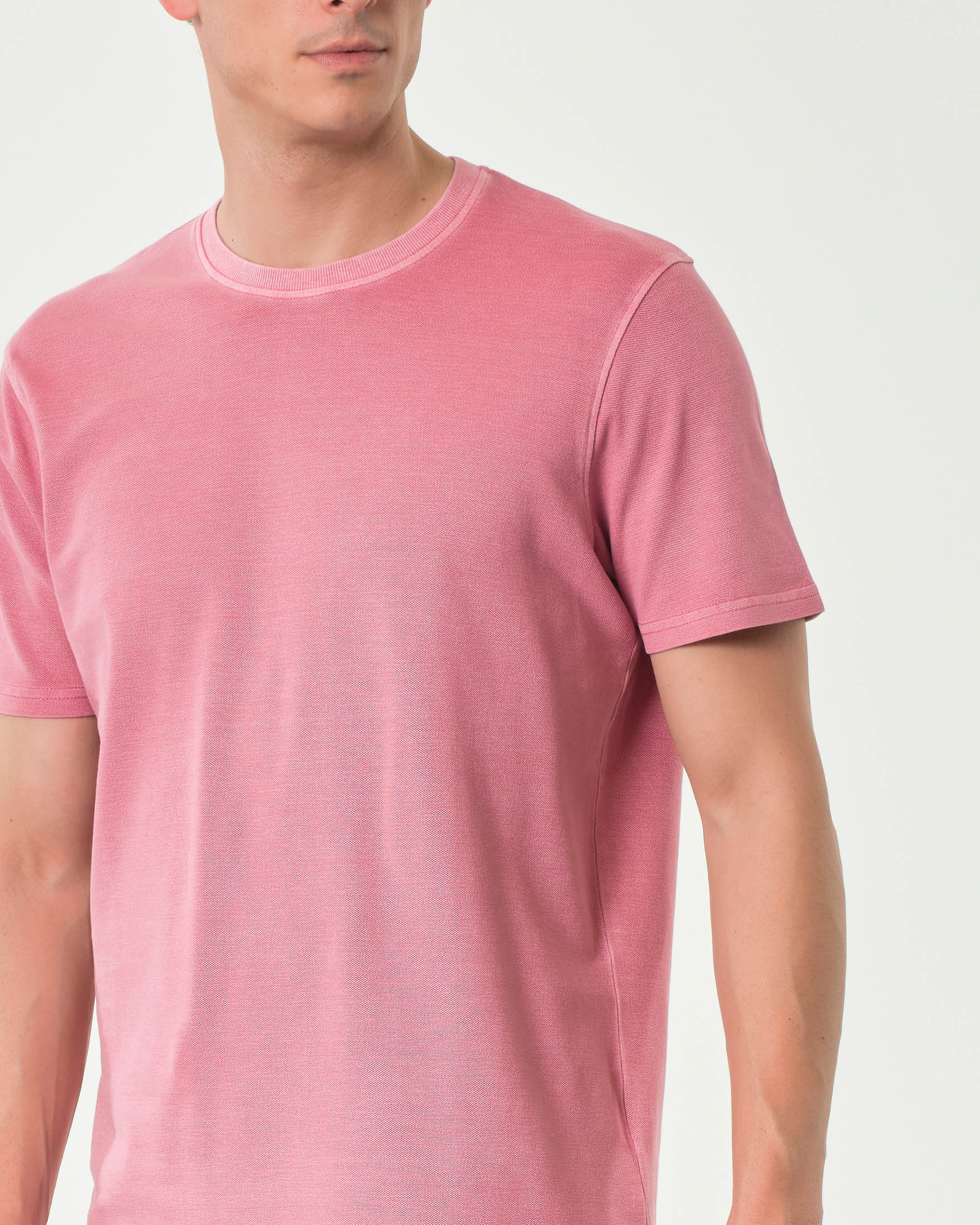 T-shirt mezza manica Impure fucsia in micro piquet di cotone stretch image