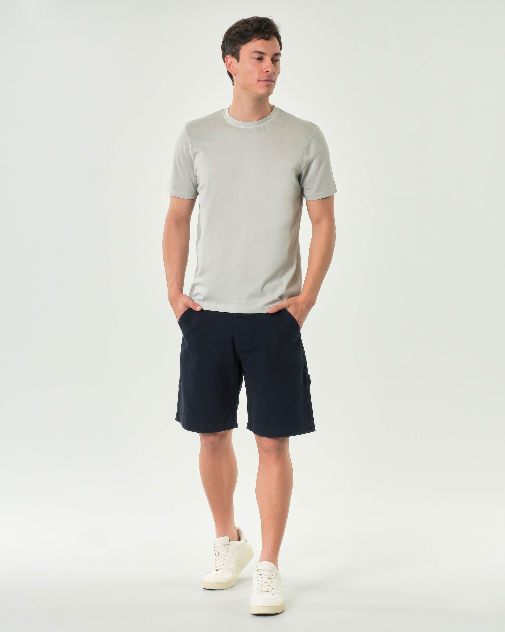 T-shirt mezza manica Impure color gesso in cotone fiammato image