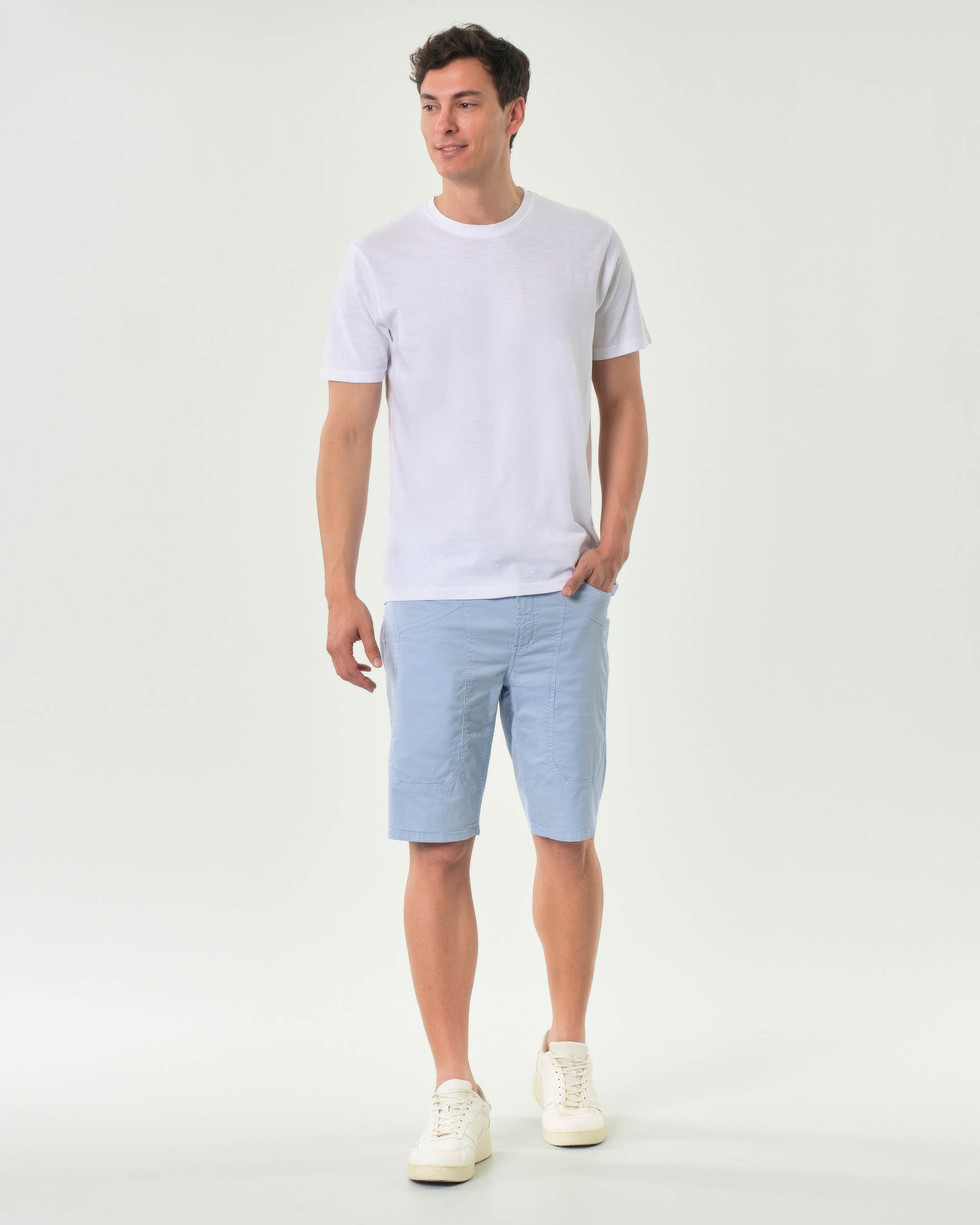 T-shirt mezza manica Impure bianca in cotone fiammato image