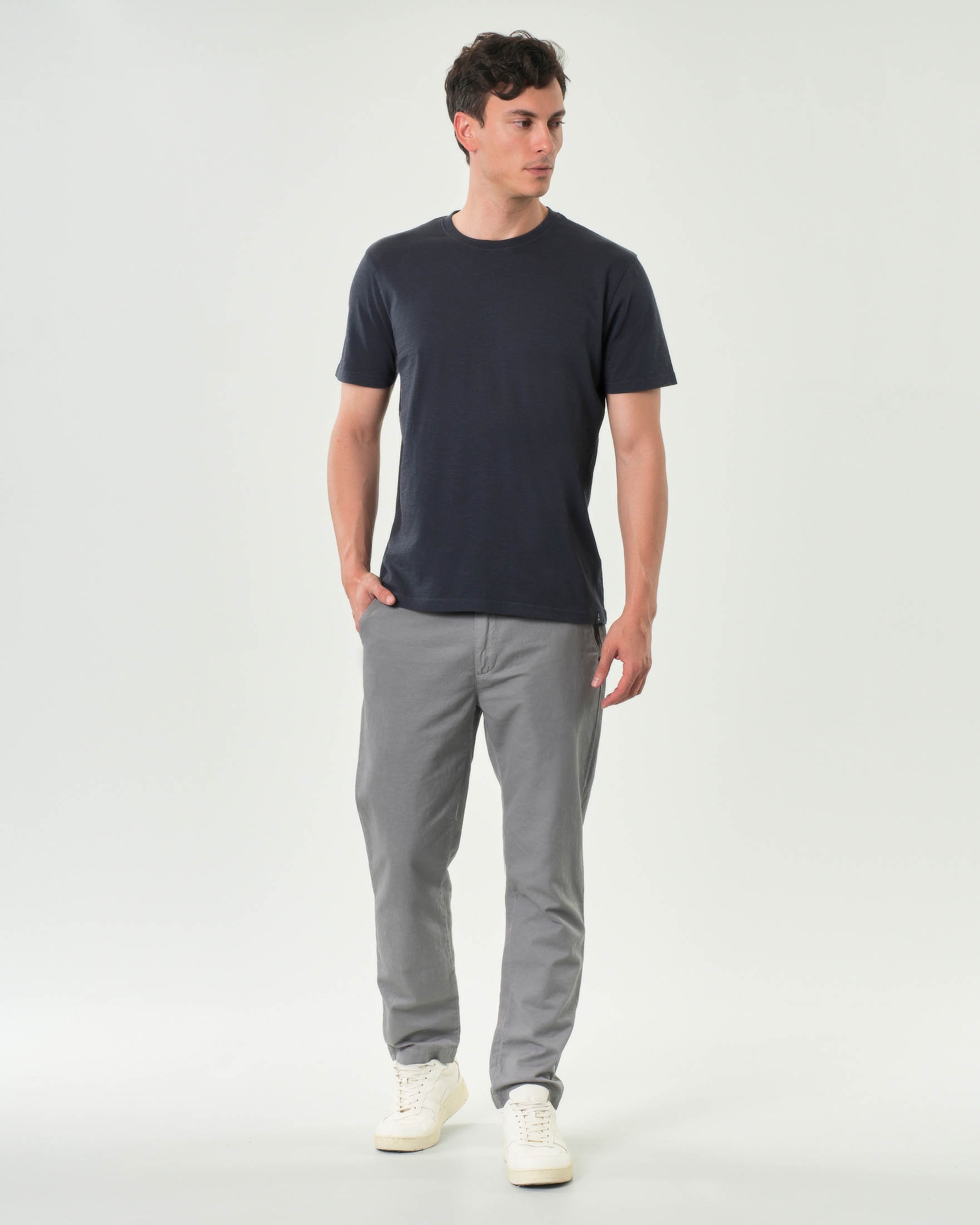 T-shirt mezza manica Impure blu in cotone fiammato image