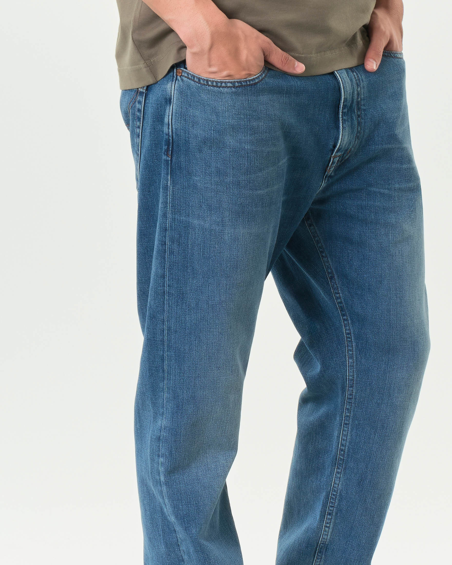 Jeans Jeckerson PA022 regular-fit lavaggio chiaro super stone washed image
