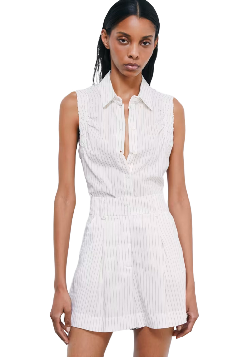 Camicia Smanicata a Righe