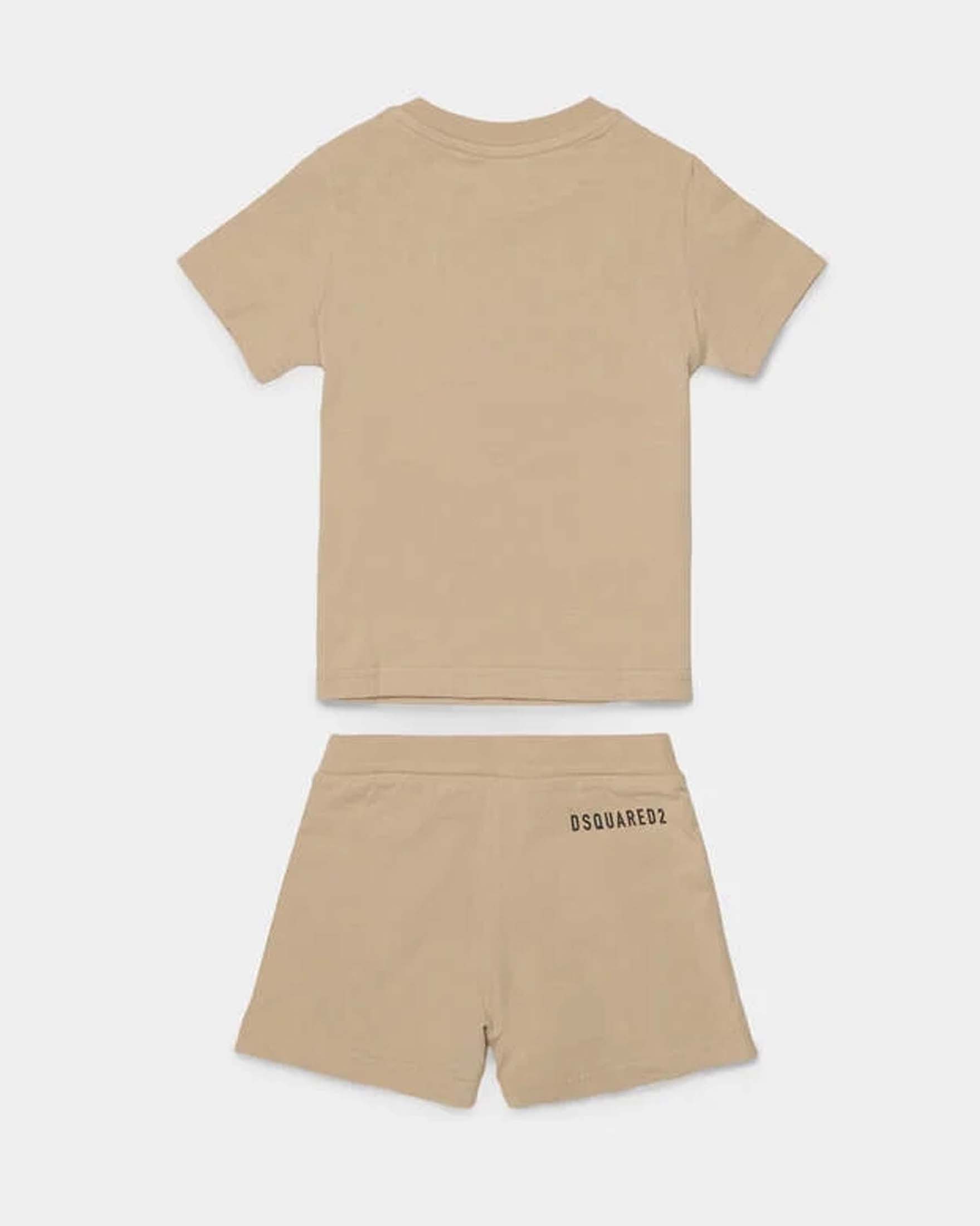 Completo corto Dsquared2 beige in puro cotone image