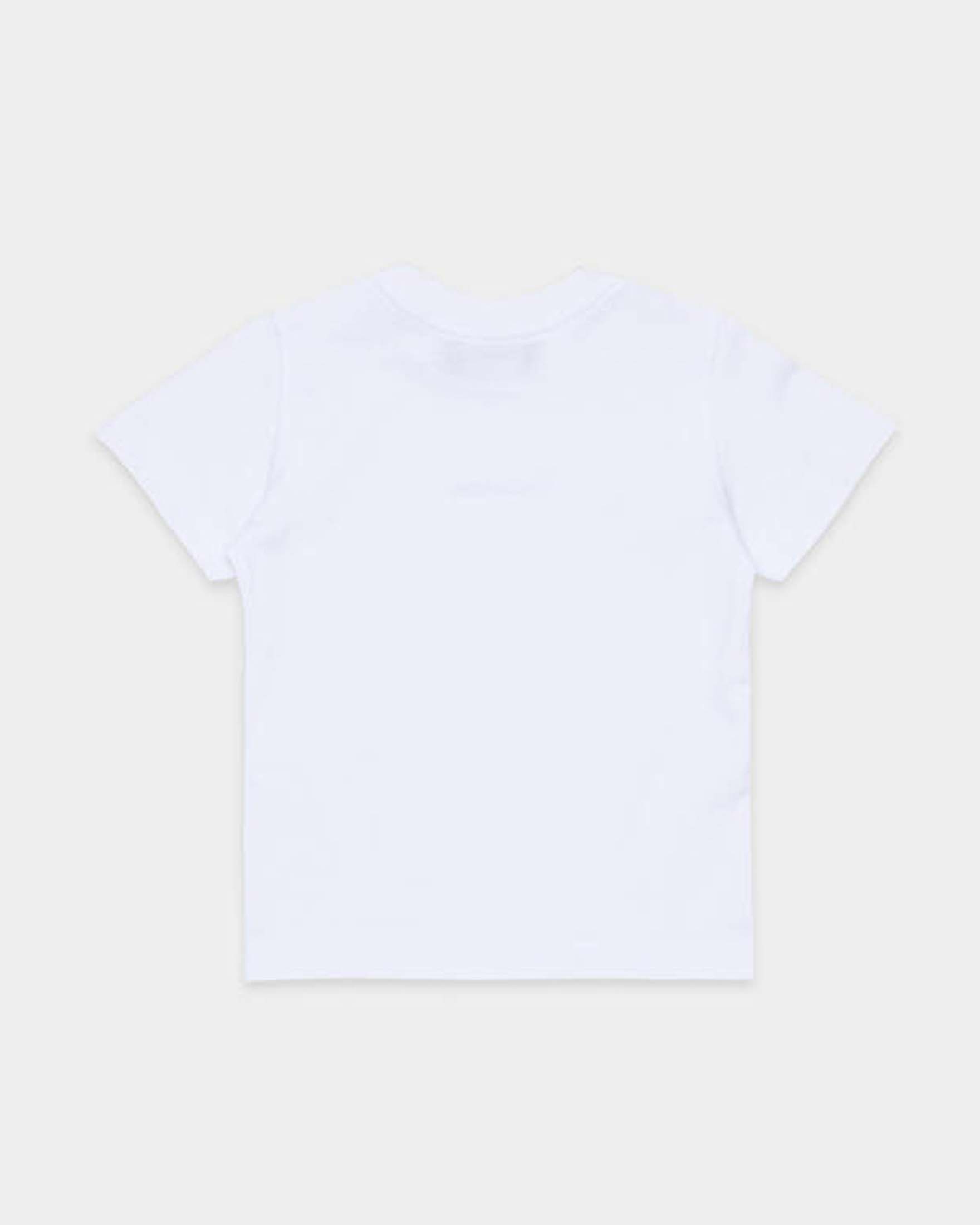 T-shirt Dsquared2 bianca in puro cotone con mini scritta logo nera image