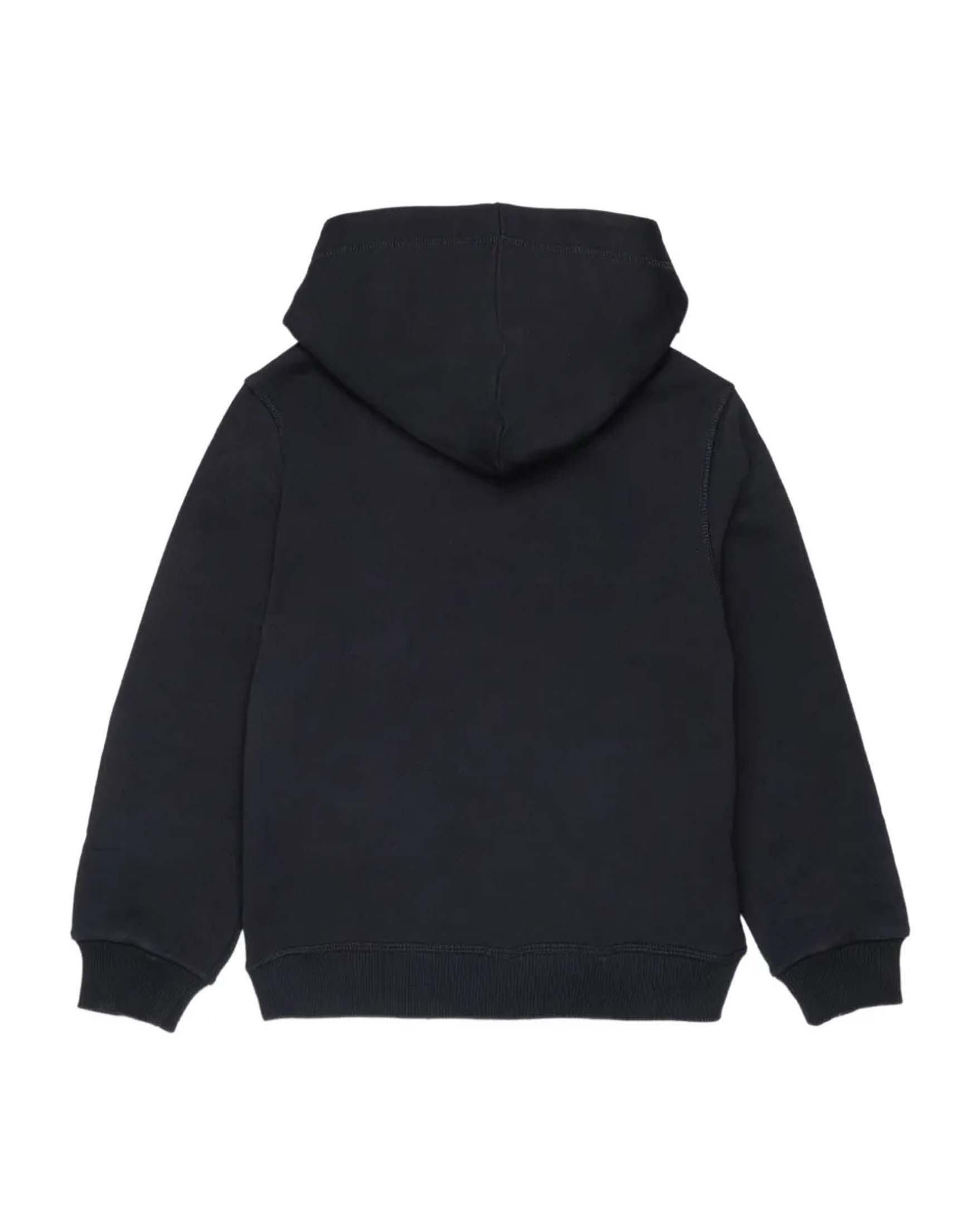 Felpa Dsquared2 nera con cappuccio e scritta logo rossa image