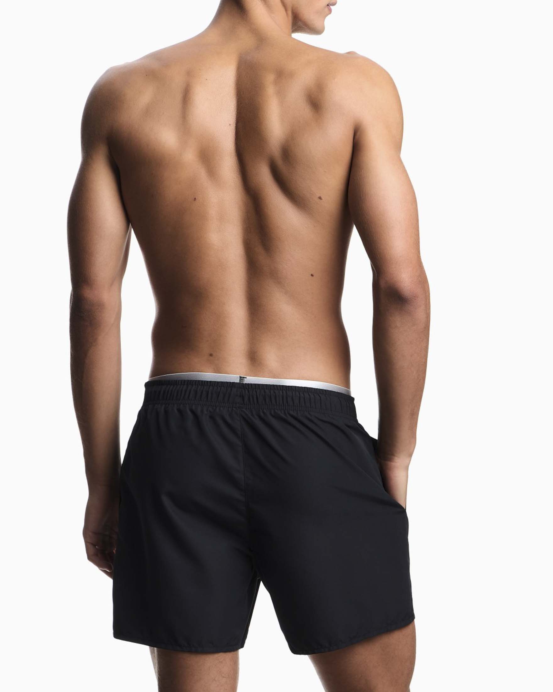 Boxer mare Emporio Armani neri con coulisse e fascia elastica logata image