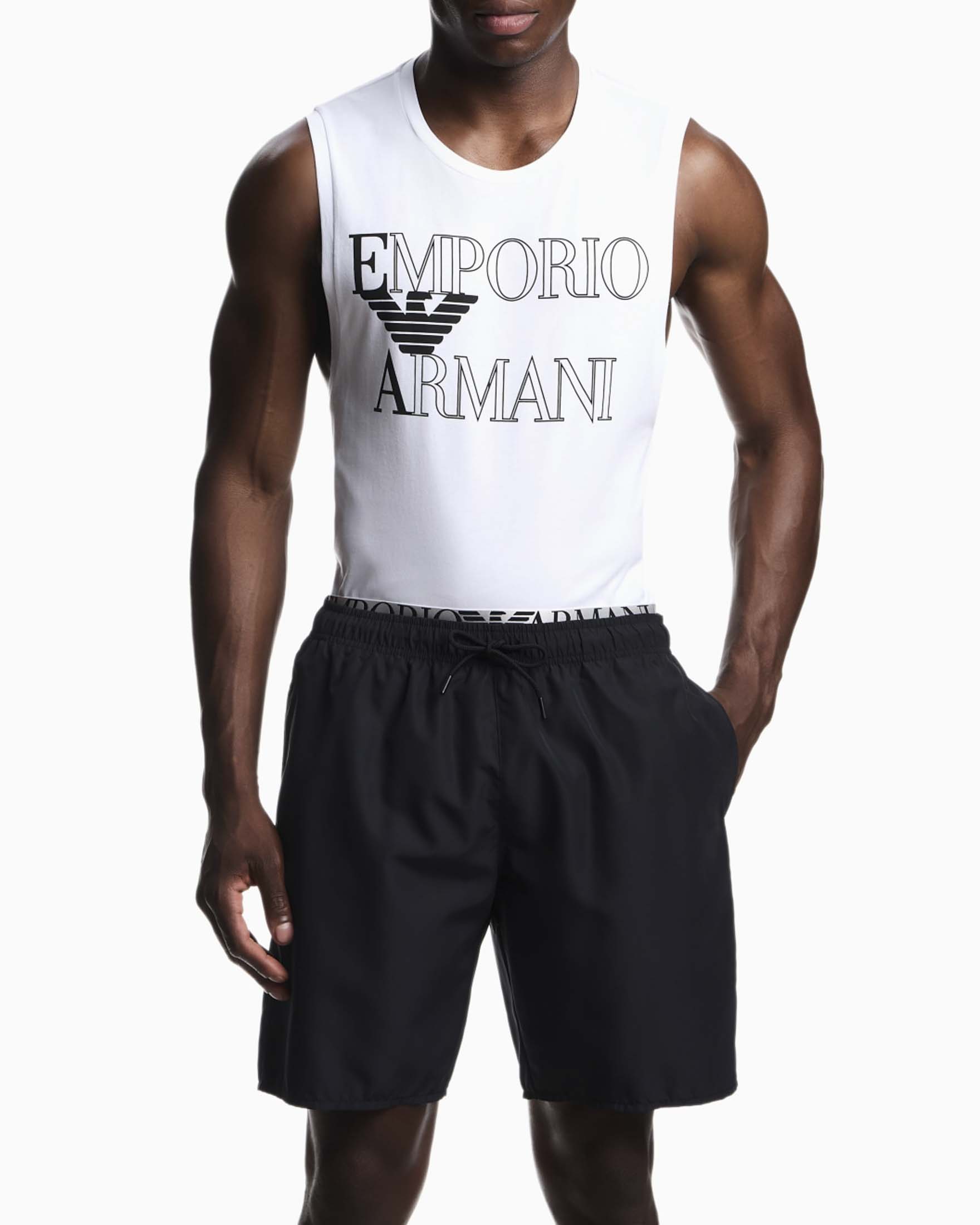 Boxer mare Emporio Armani nero con elastico logato in vita