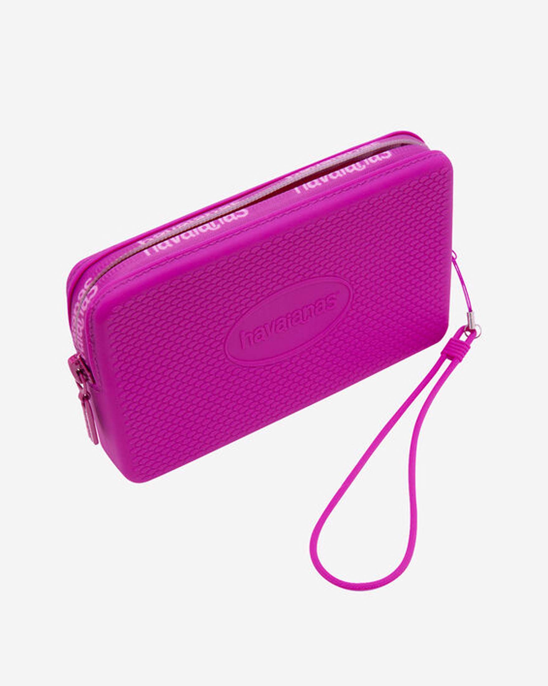 Mini Bag Logo Havaianas fucsia in silicone con chiusura zip e passamano abbinato image