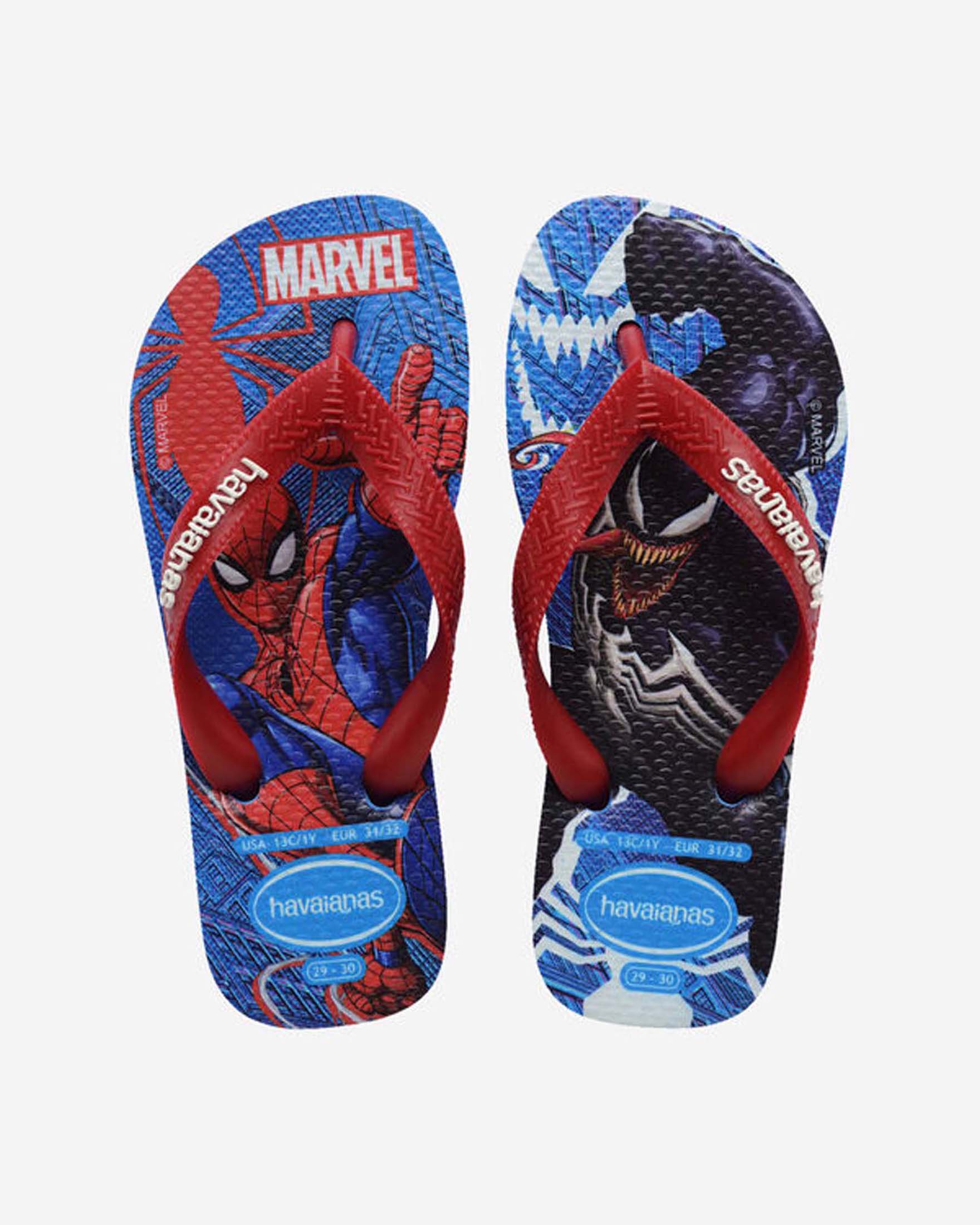 Kids Top Marvel blu e rossa con stampa Spider-man e Venom
