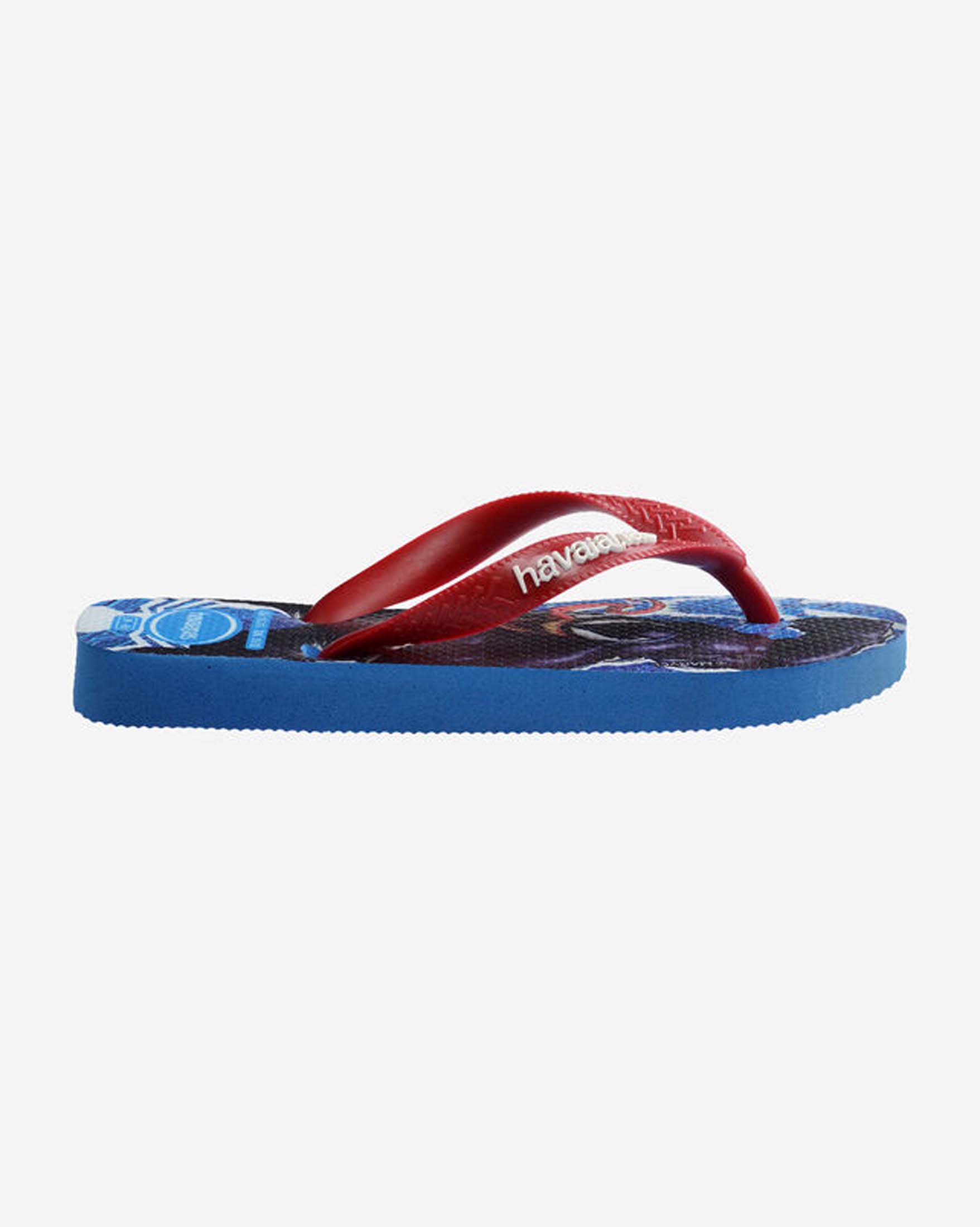 Havaianas Kids Top Marvel blu e rossa con stampa Spider-man e Venom