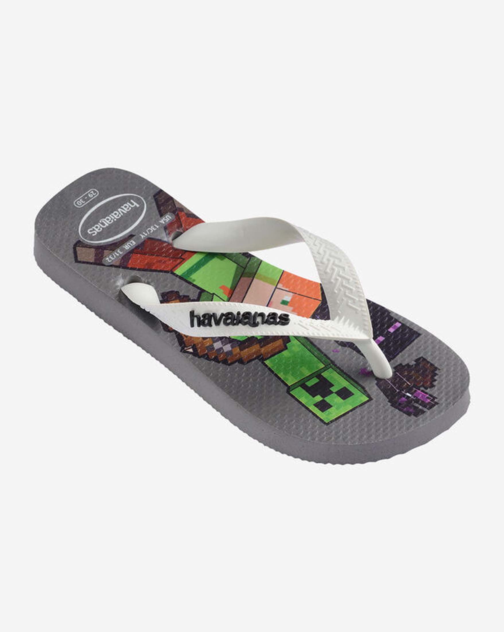 Havaianas Kids Minecraft grigia con fascetta bianca image
