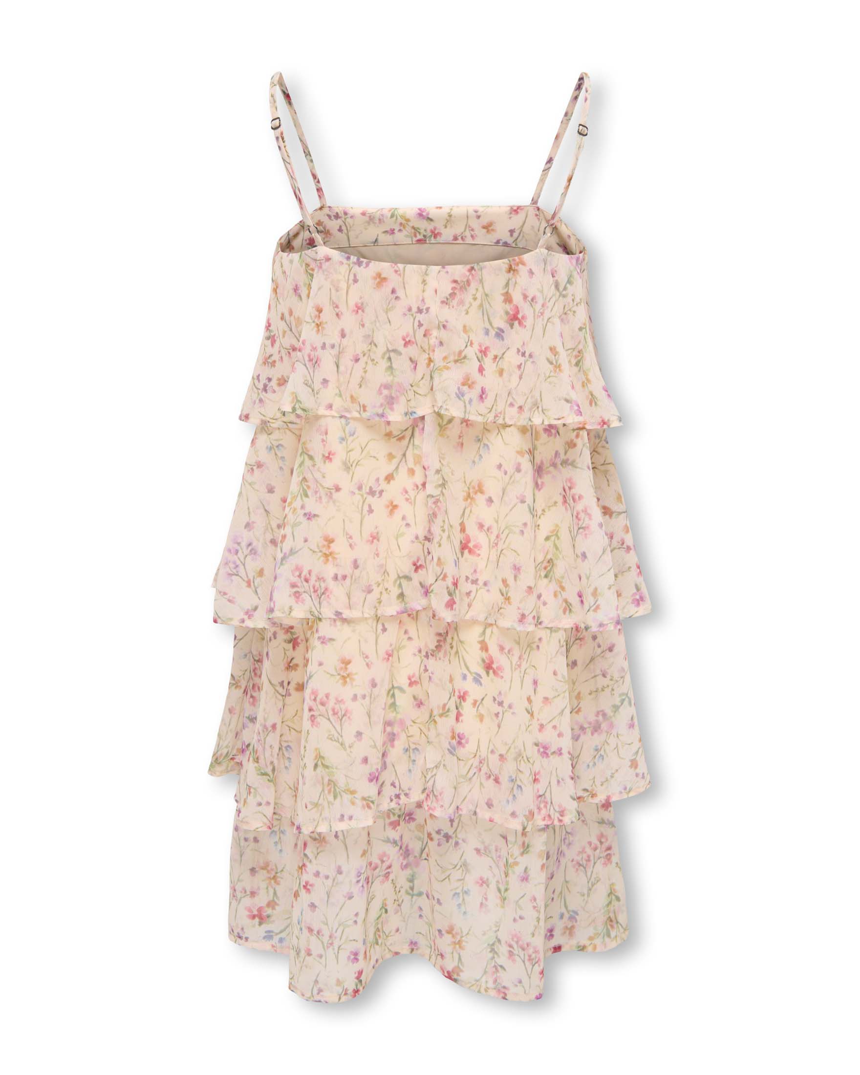 Abito Kids Only avorio a balze con fantasia fiorellini multicolor image