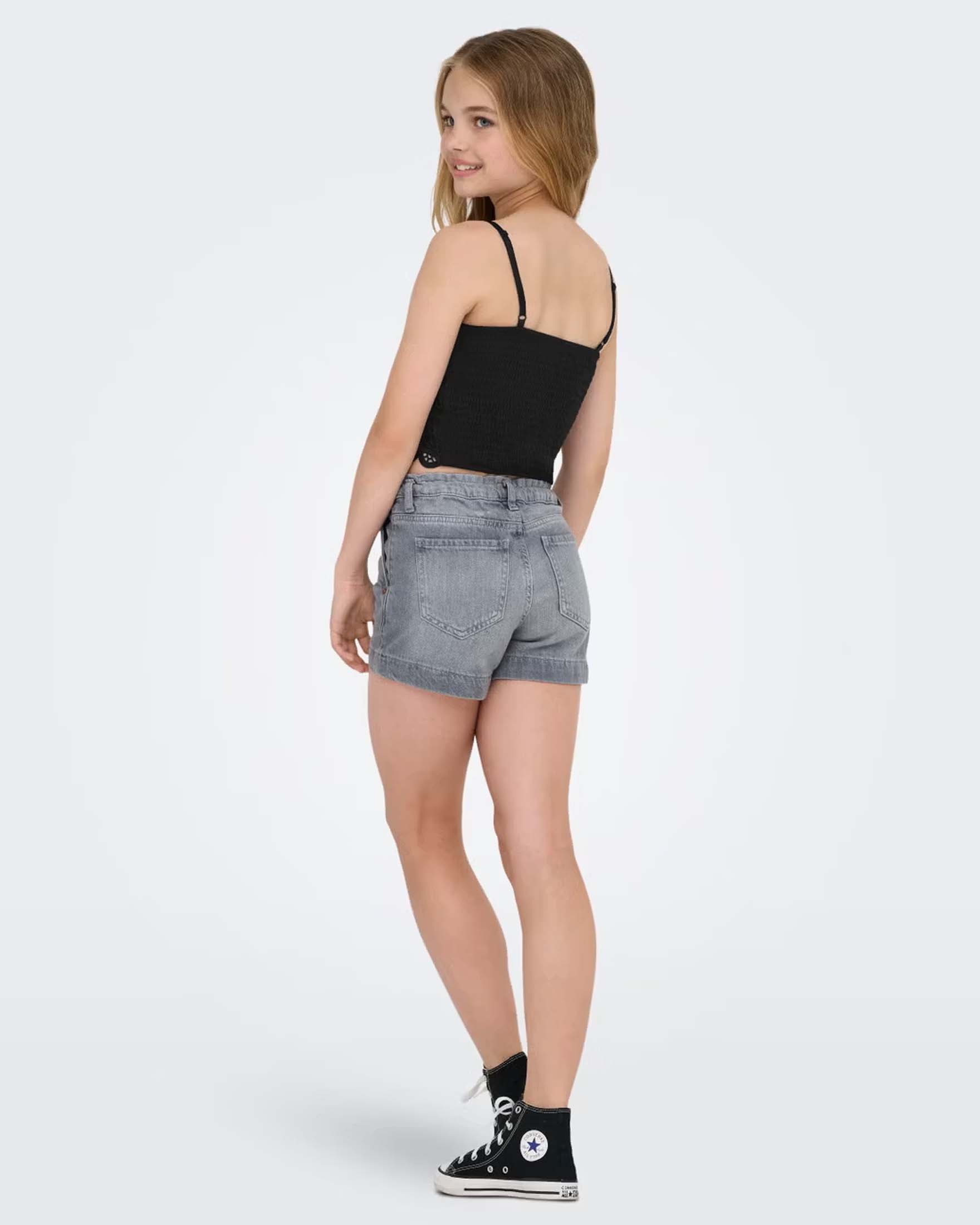Top nero in pizzo Kids Only in misto viscosa image