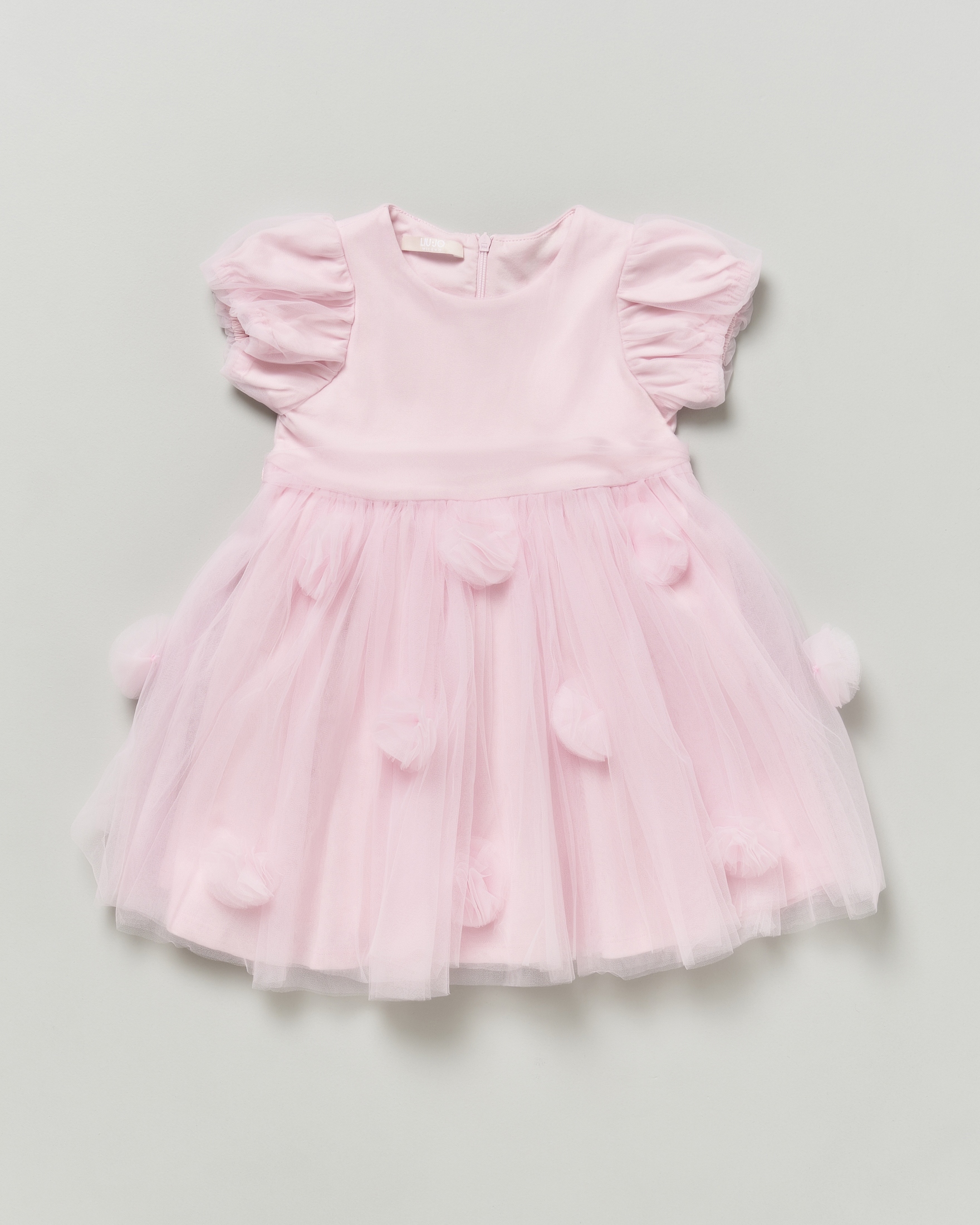 Abito rosa Liu Jo in tulle con roselline