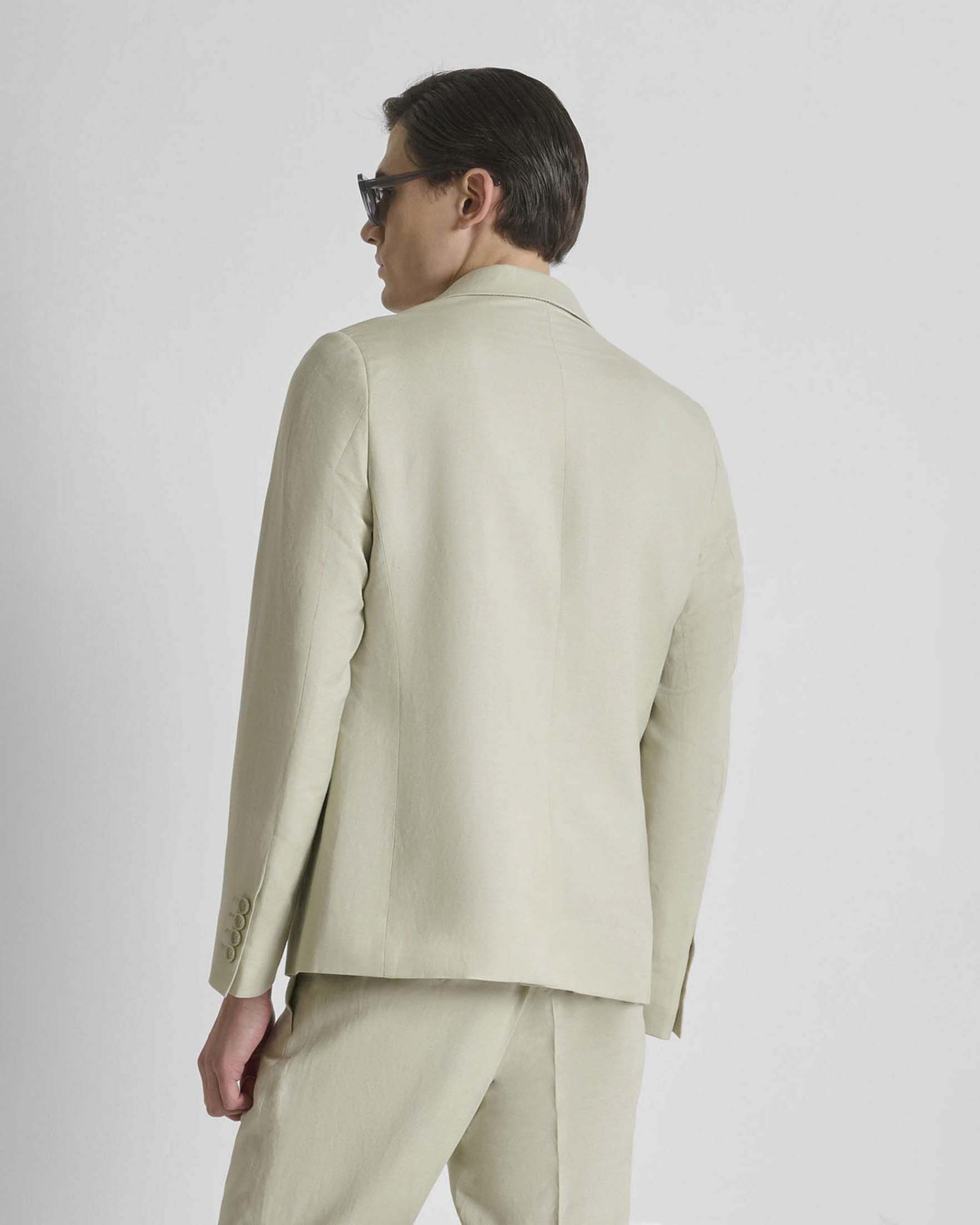 Blazer monopetto Antony Morato beige in misto lino image