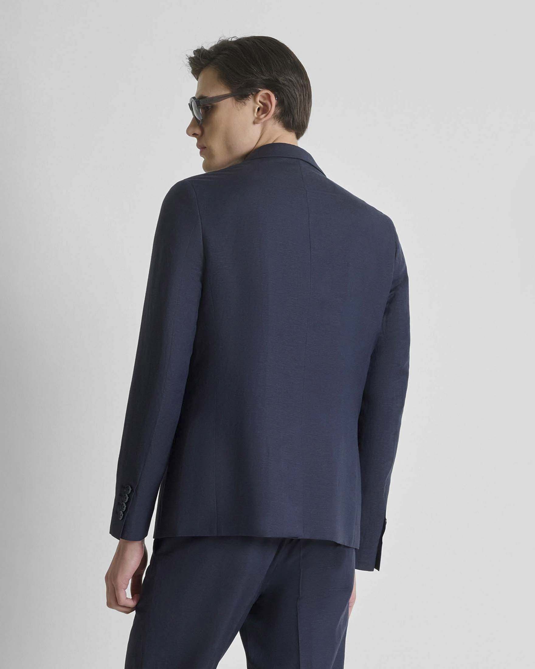 Blazer monopetto Antony Morato blu in misto lino image