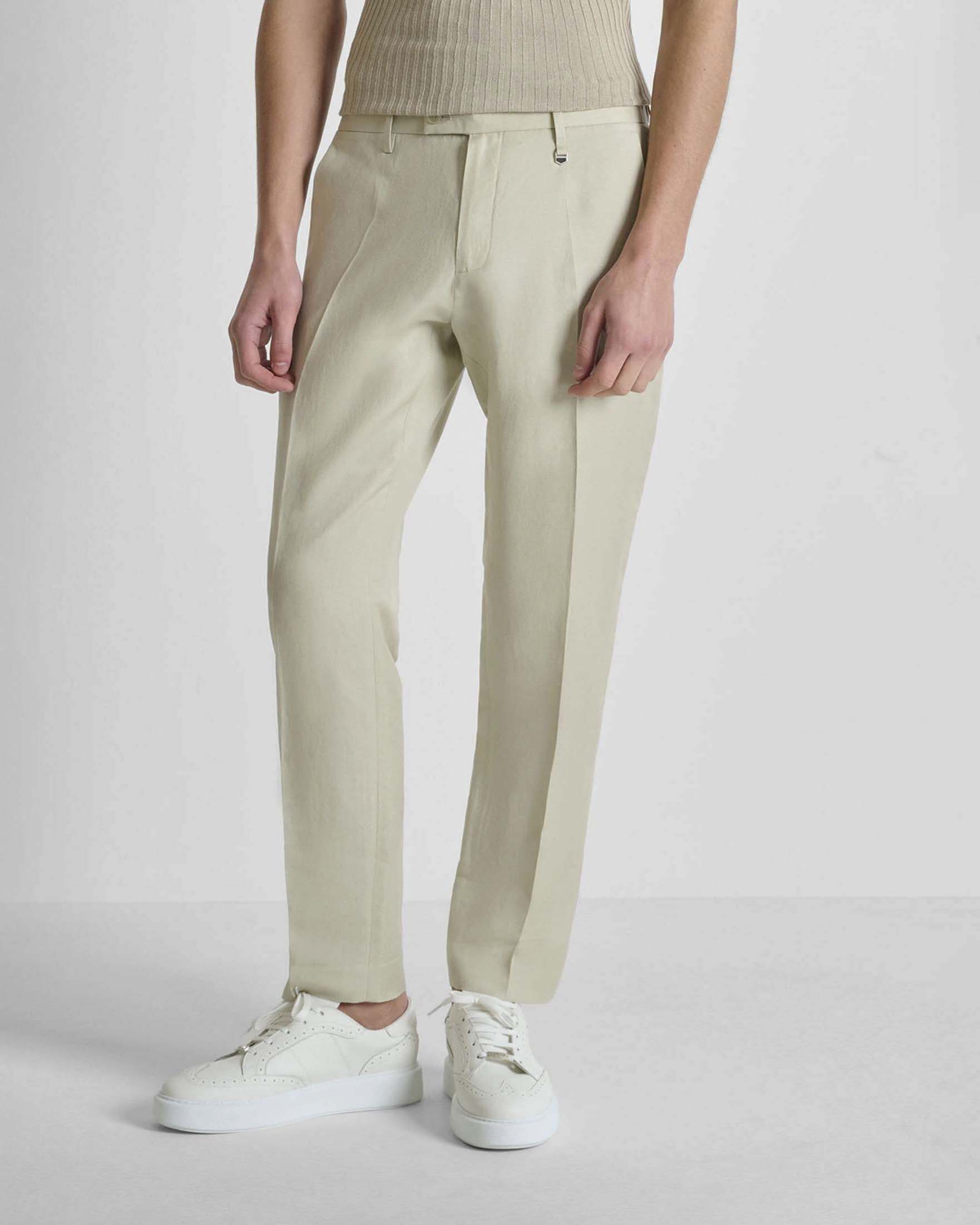 Pantaloni chinos Antony Morato beige in misto lino