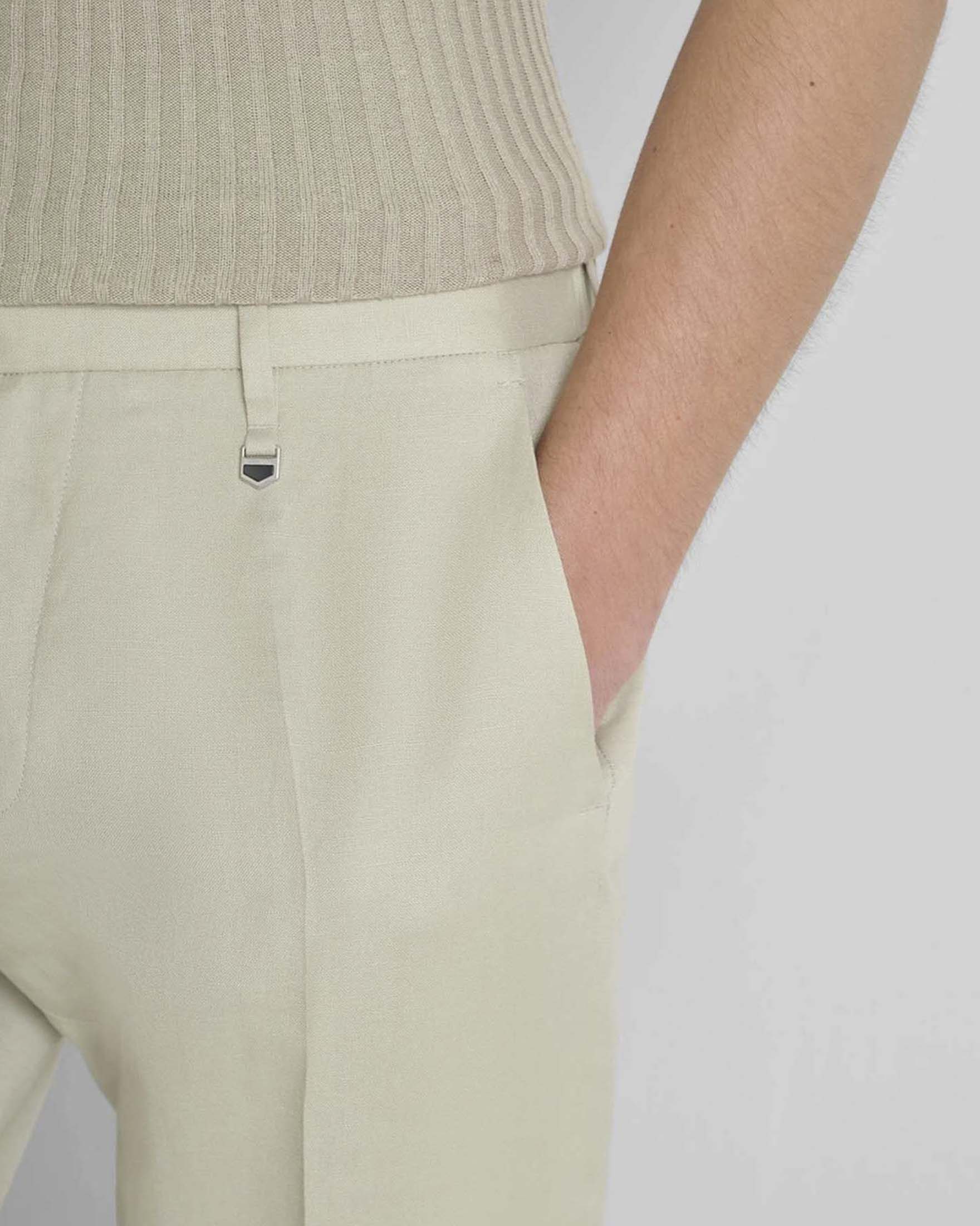 Pantaloni chinos Antony Morato beige in misto lino image