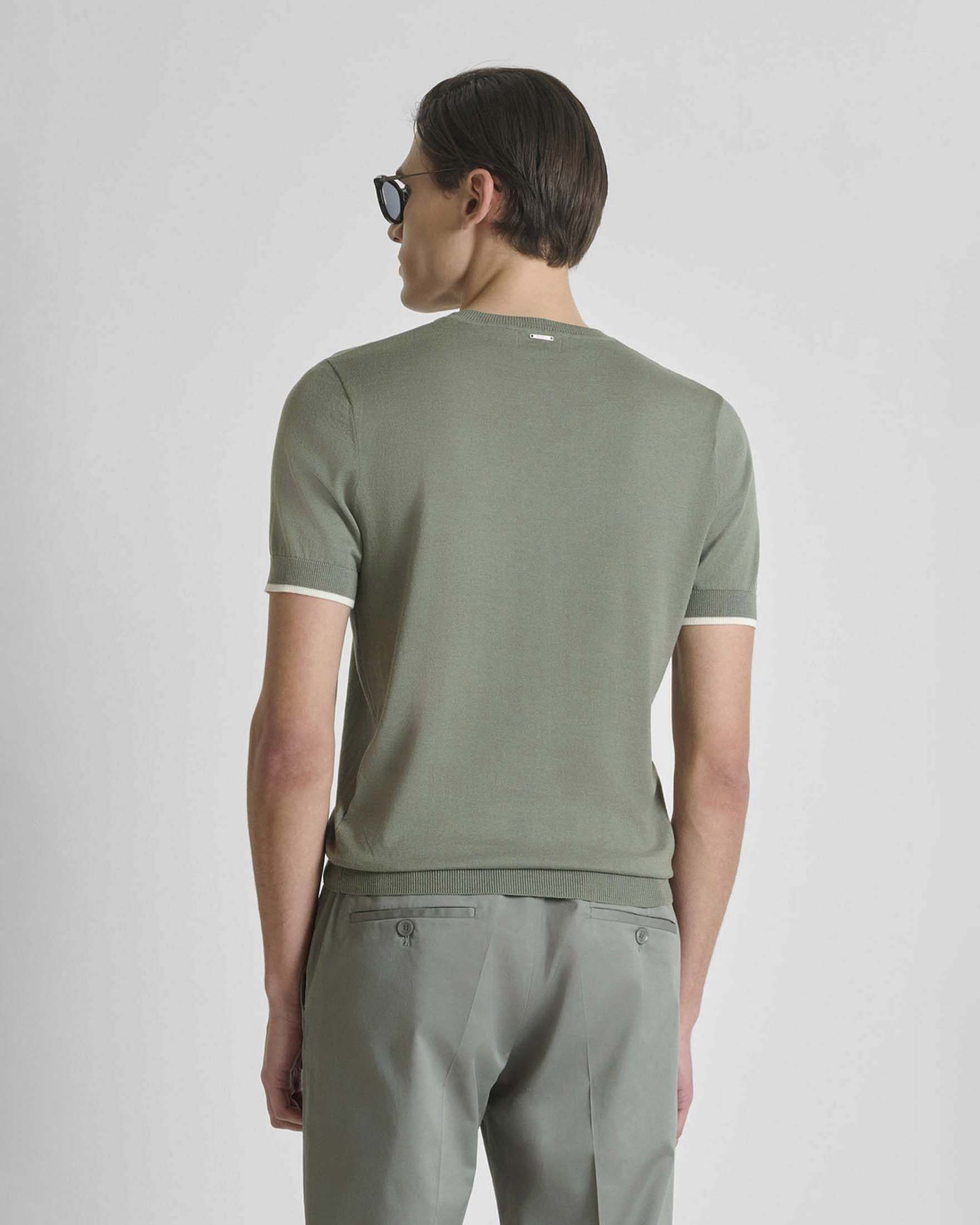 T-shirt girocollo Antony Morato salvia in maglia di cotone image