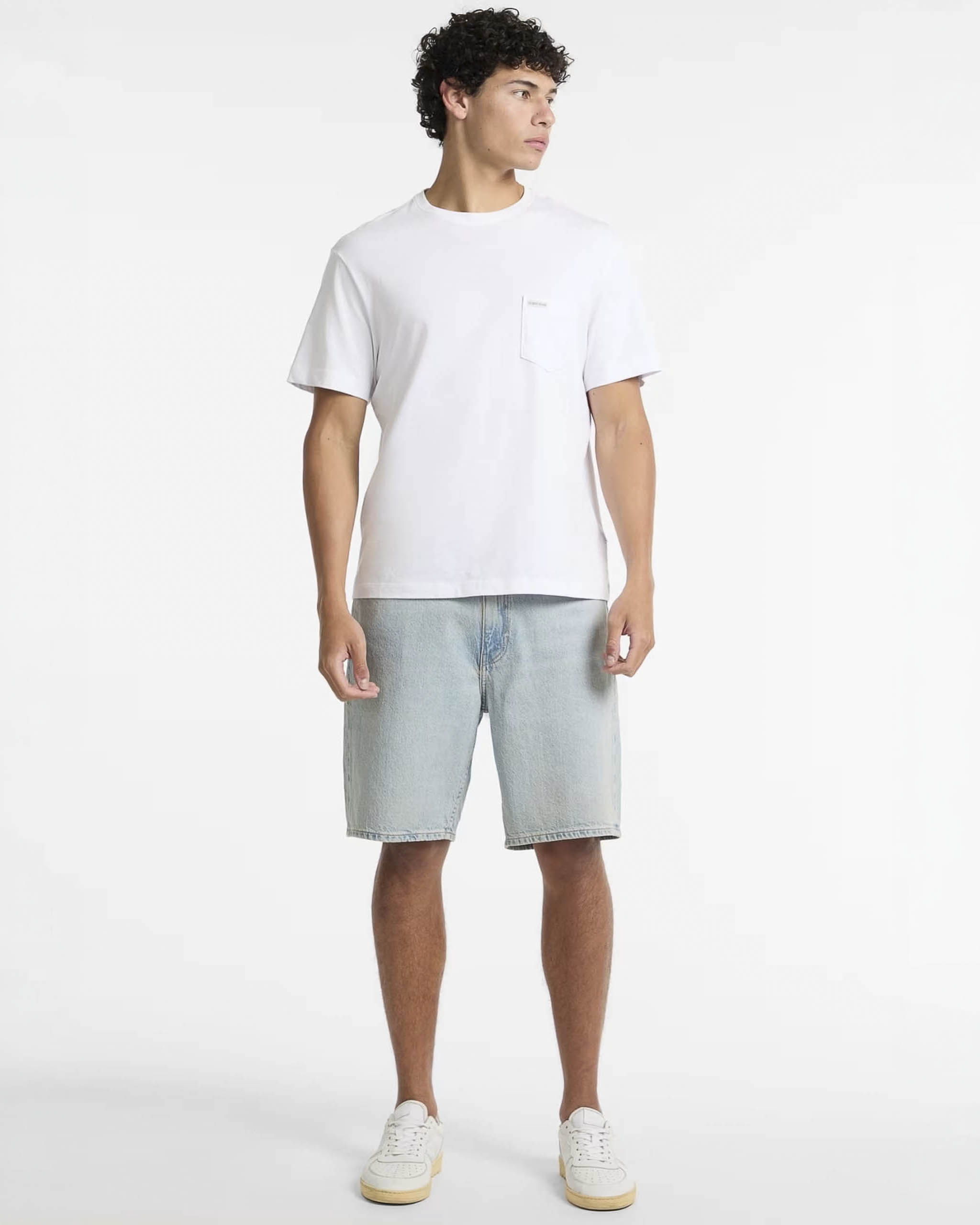 Bermuda Guess jeans lavaggio chiaro bleach in cotone stretch