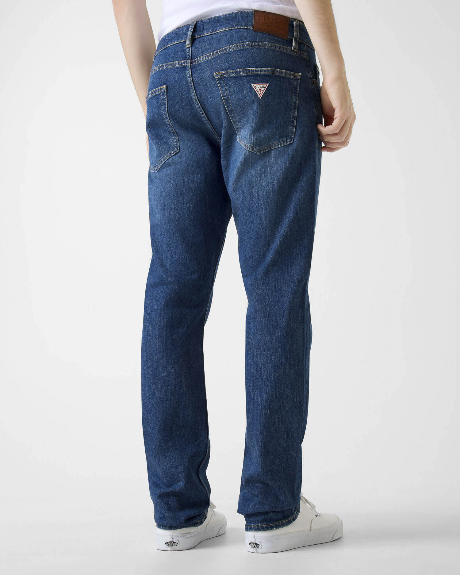 Jeans slim Guess Jeans lavaggio medio in misto cotone con logo image