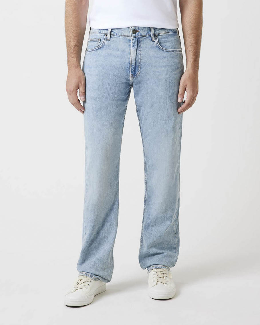 Guess Jeans regular-fit lavaggio chiaro in cotone stretch con logo