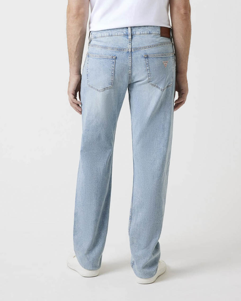 Guess Jeans regular-fit lavaggio chiaro in cotone stretch con logo image