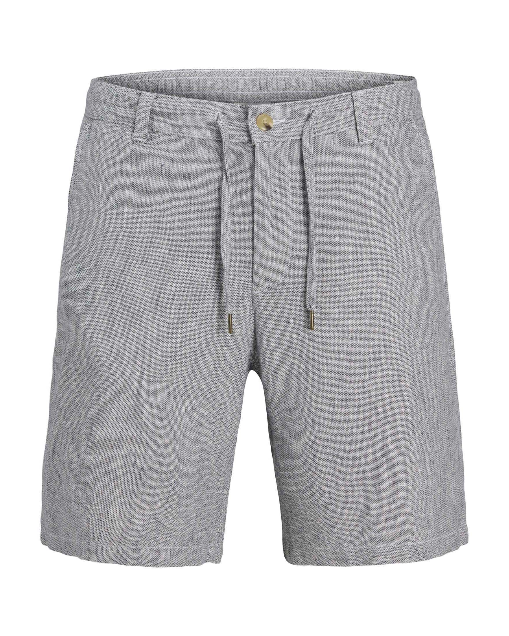 Bermuda chino blu chiaro in misto lino