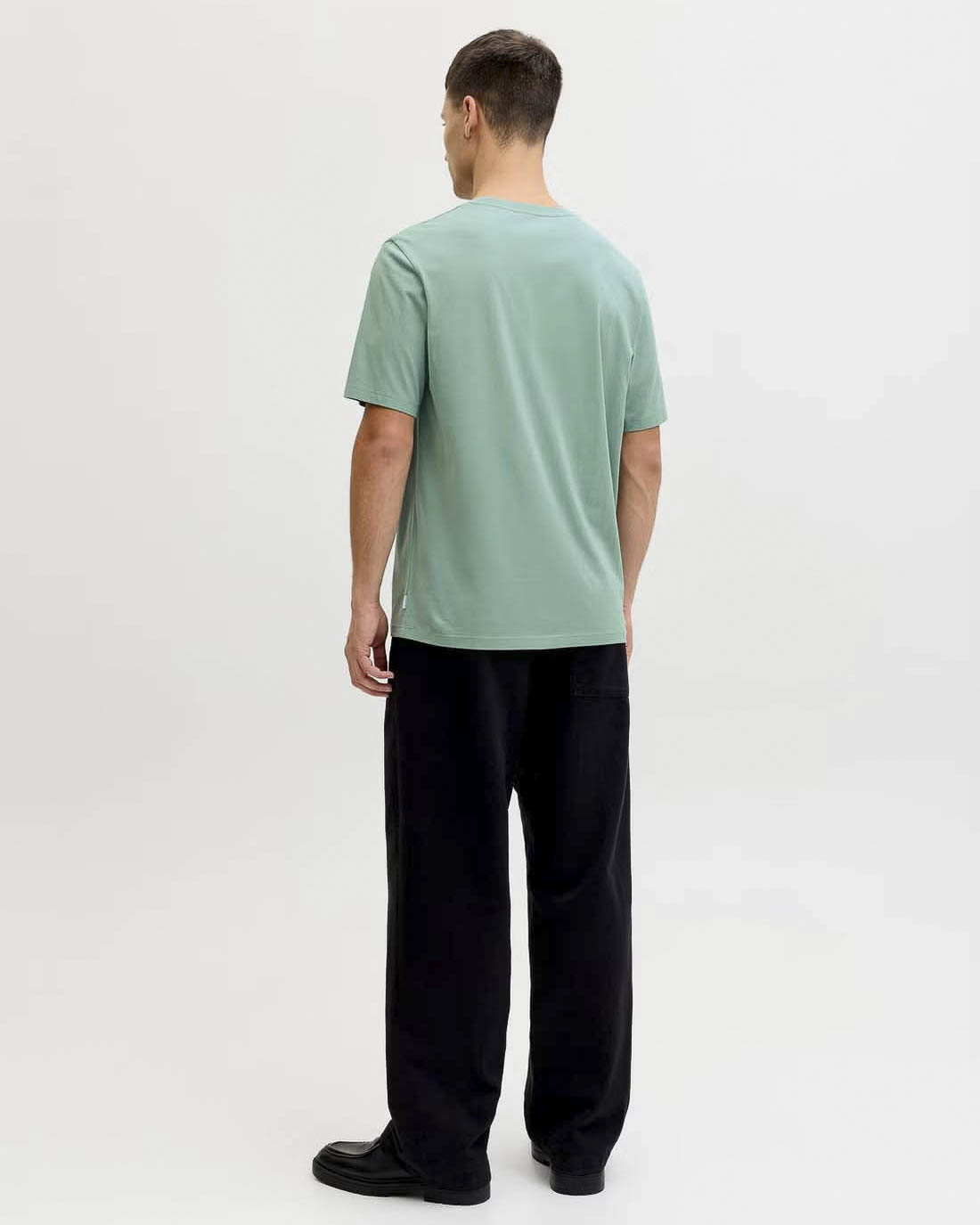 T-shirt mezza manica Jack & Jones verde acqua in cotone organico image