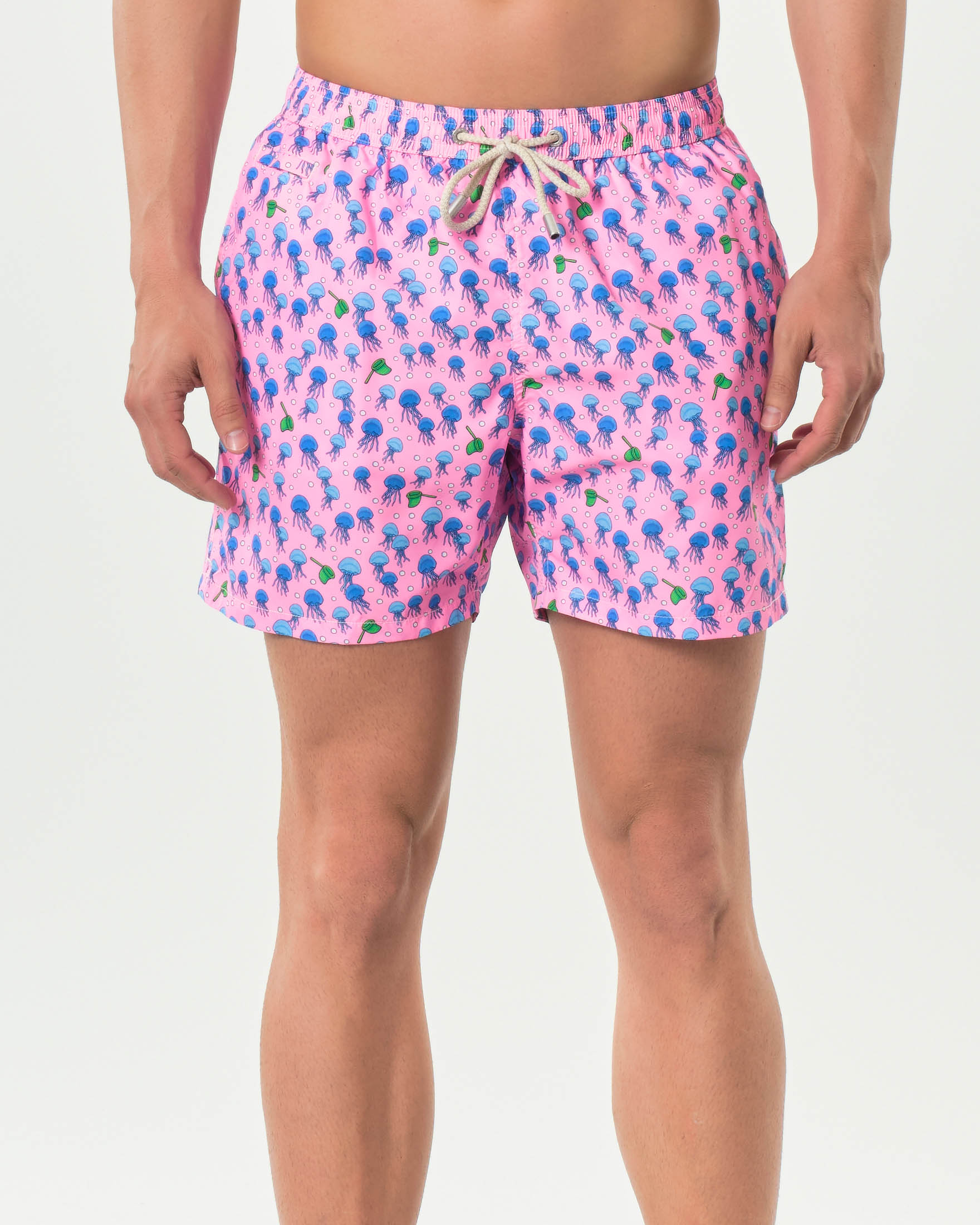 Boxer mare fucsia con stampa meduse