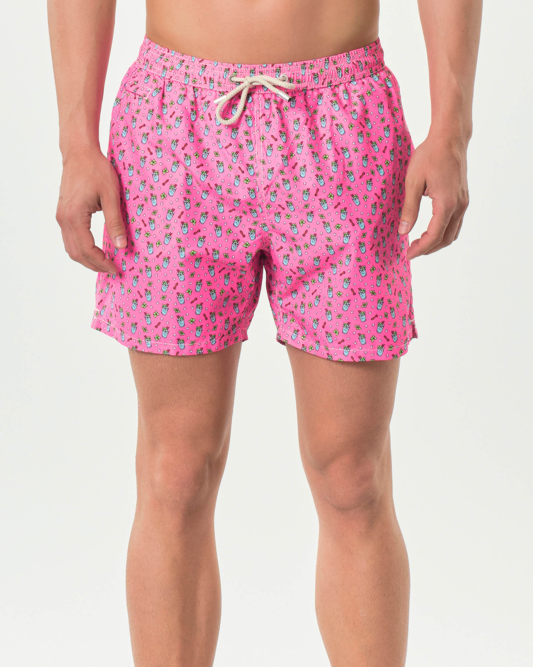 Boxer mare fucsia con stampa mojito
