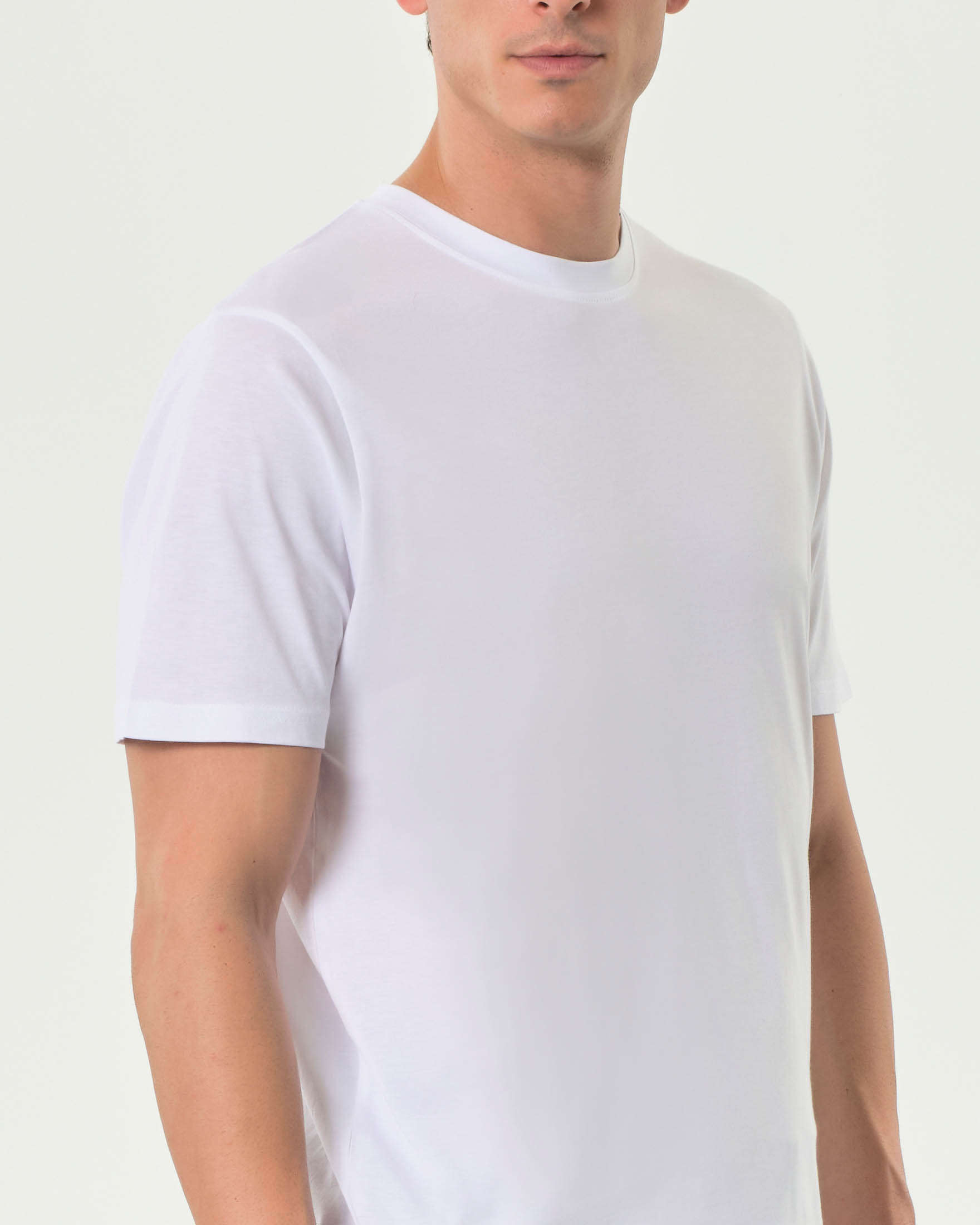 T-shirt mezza manica Paul Baker bianca in misto cotone e modal image