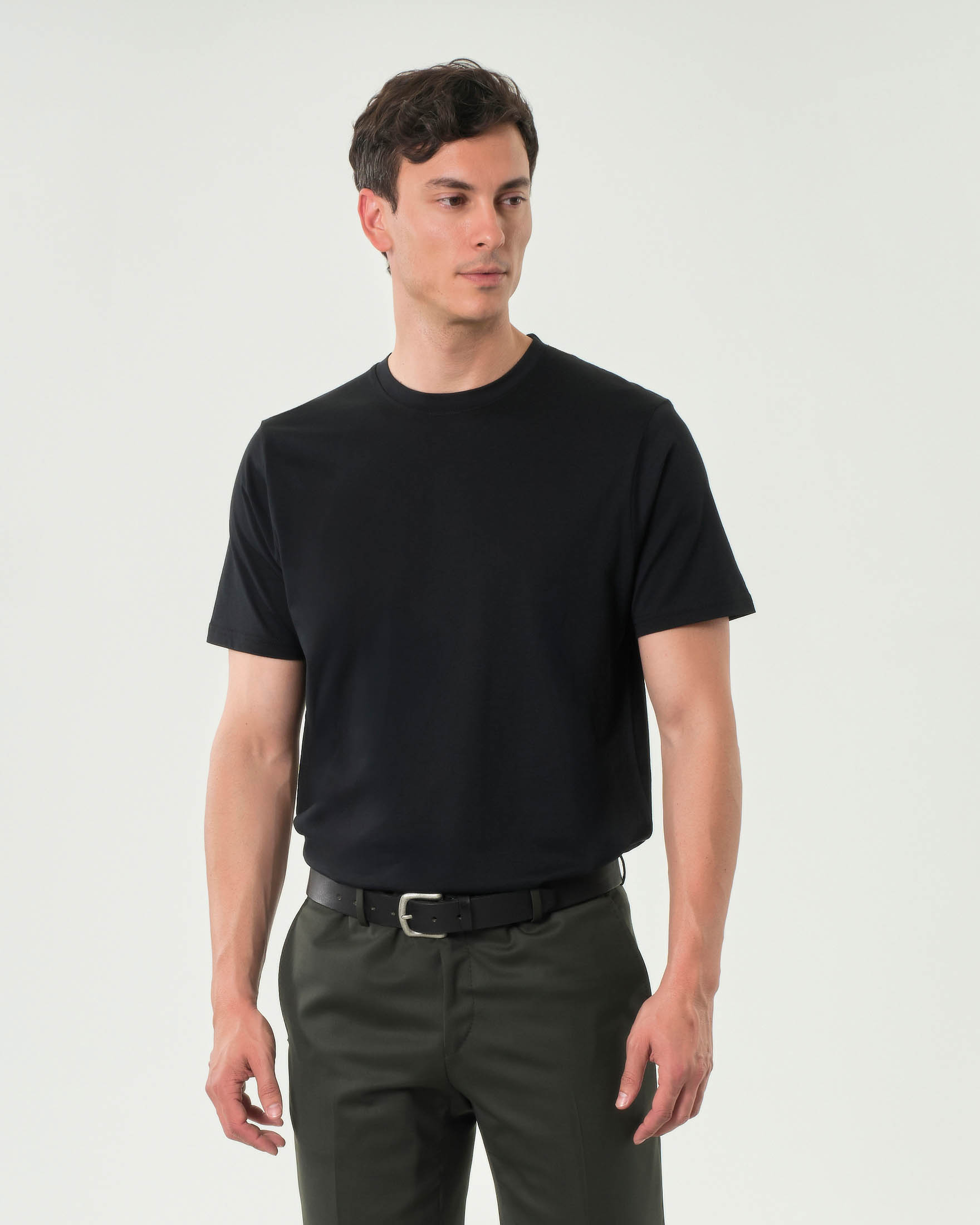 T-shirt mezza manica Paul Baker nera in misto cotone e modal
