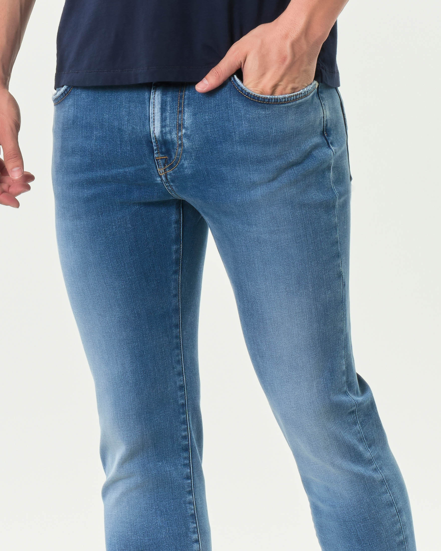 Jeans 317 Roy Roger's skinny-fit in cotone stretch lavaggio medio Wembley image