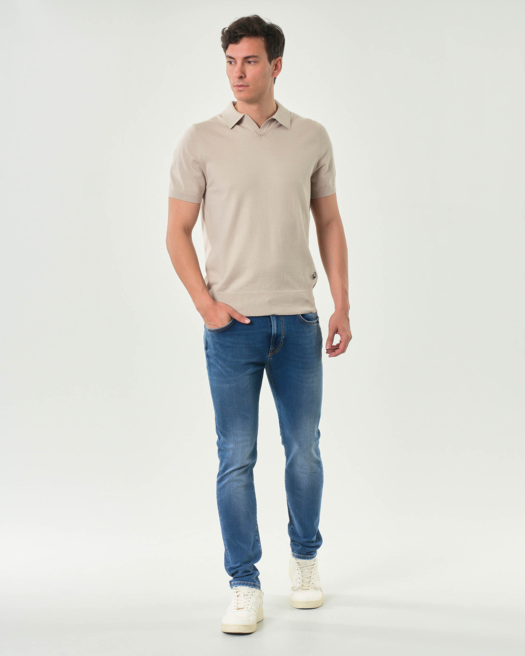 Jeans 317 skinny-fit in cotone stretch lavaggio medio Maracanã