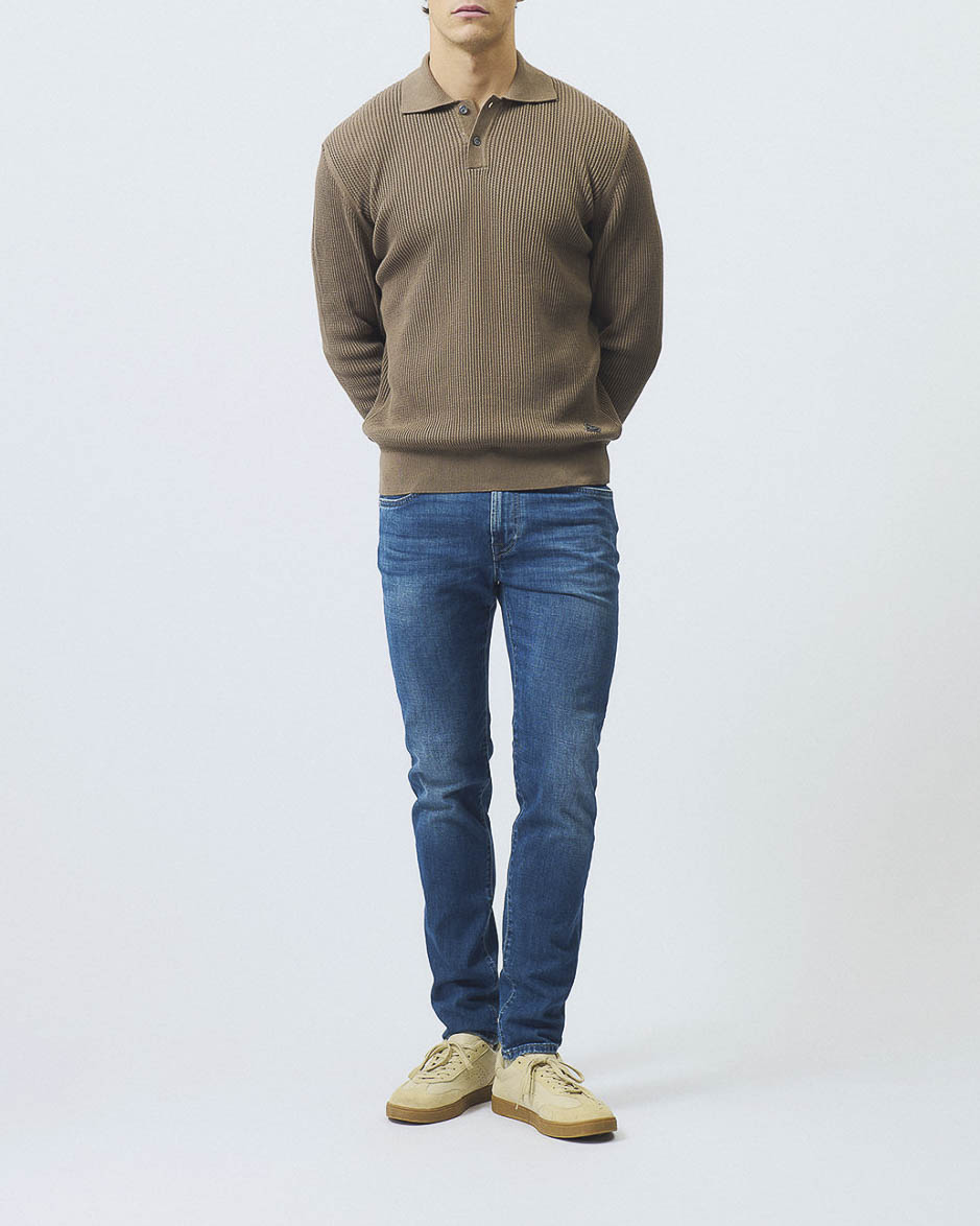 Jeans 517 Travis lavaggio medio stone washed con baffature