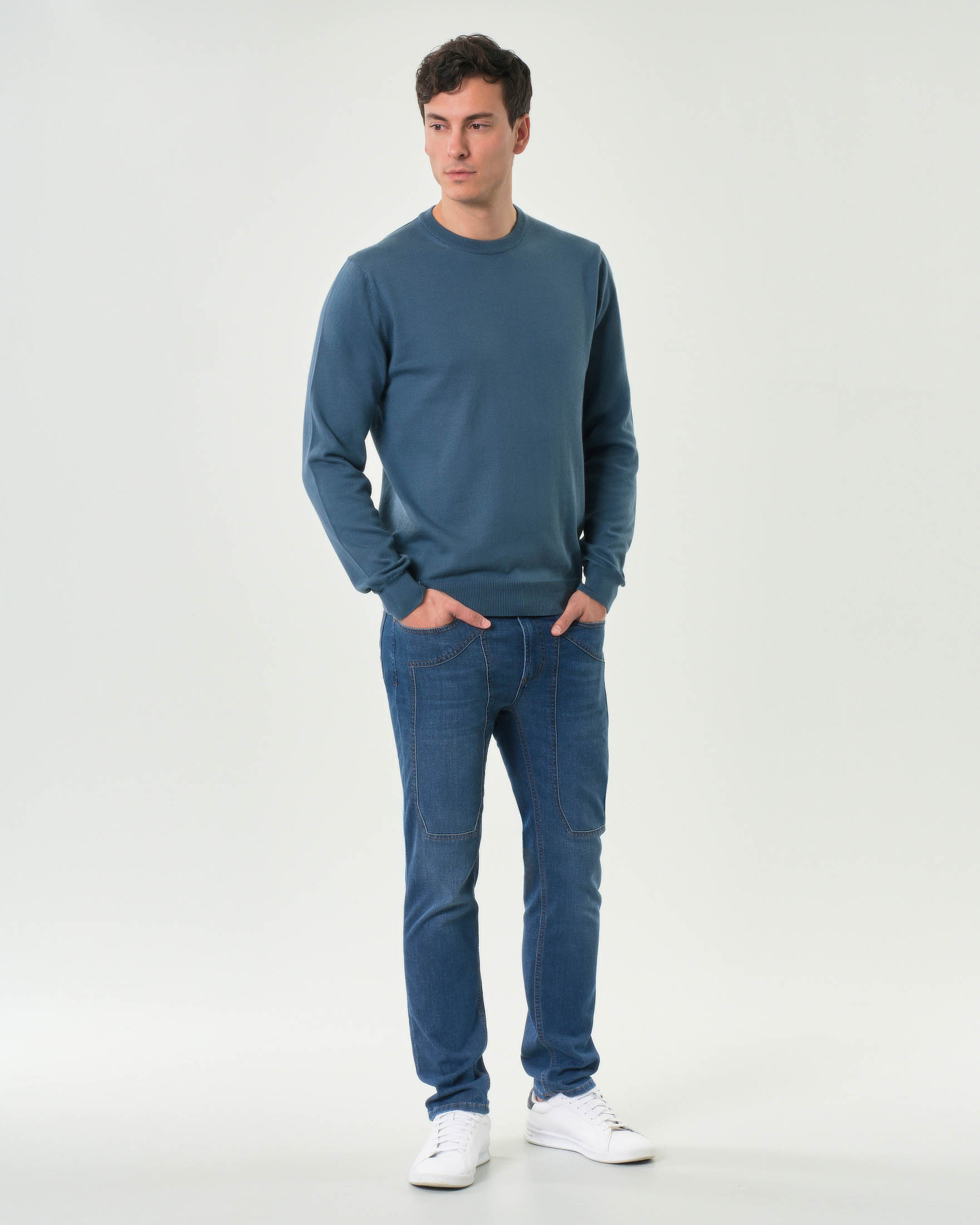 Maglia Woolrich avio girocollo in puro cotone image