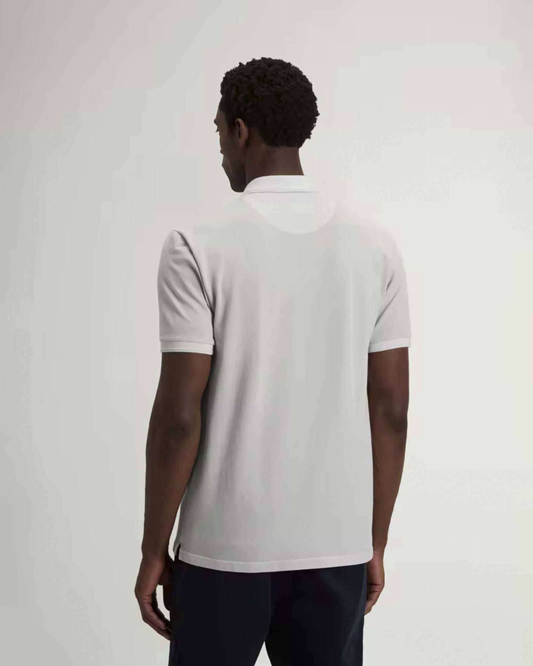 Polo Mackinack Woolrich grigia in piquè di cotone stretch tinta in capo image