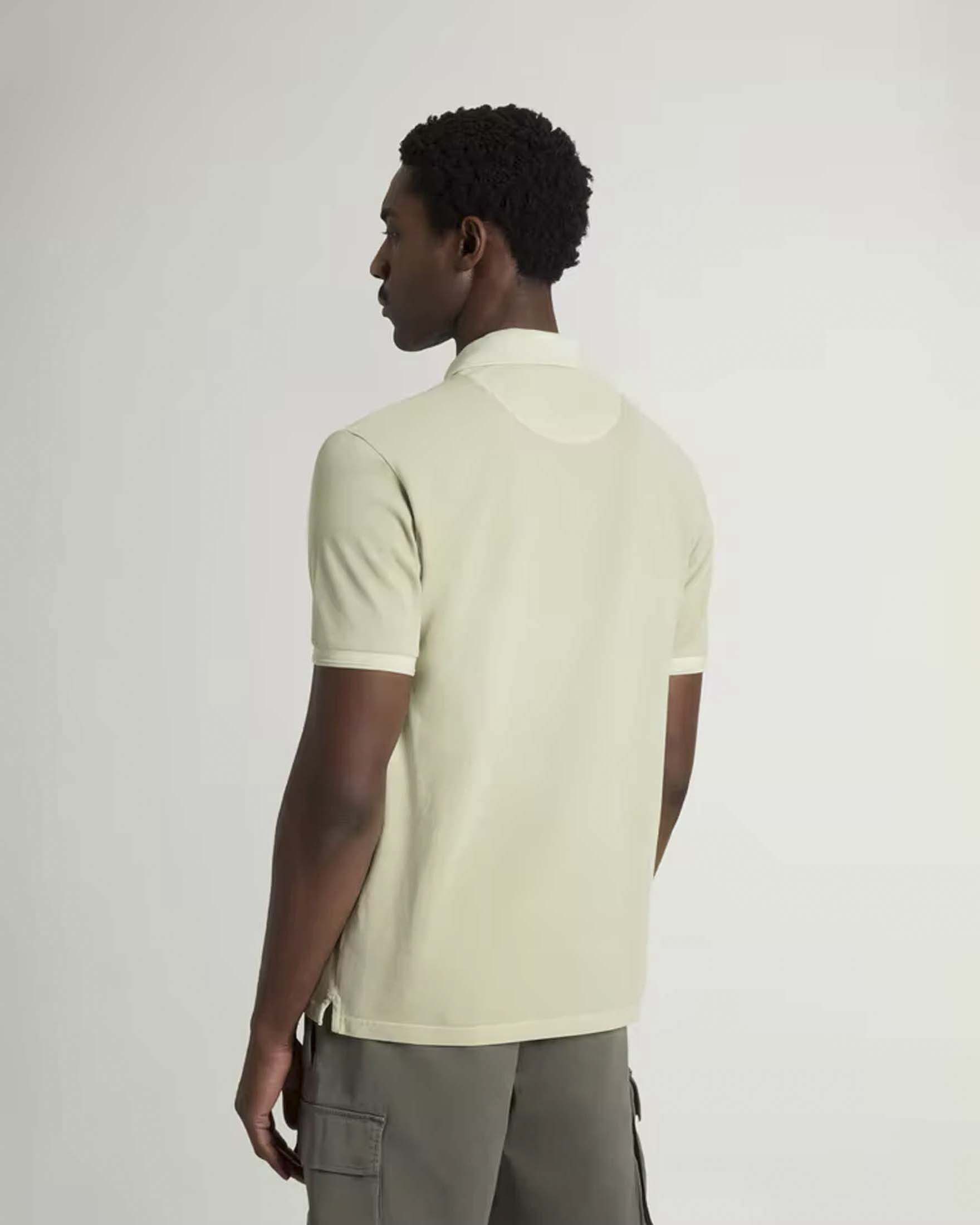 Polo Mackinack Woolrich verde pistacchio in piquè di cotone stretch tinta in capo image
