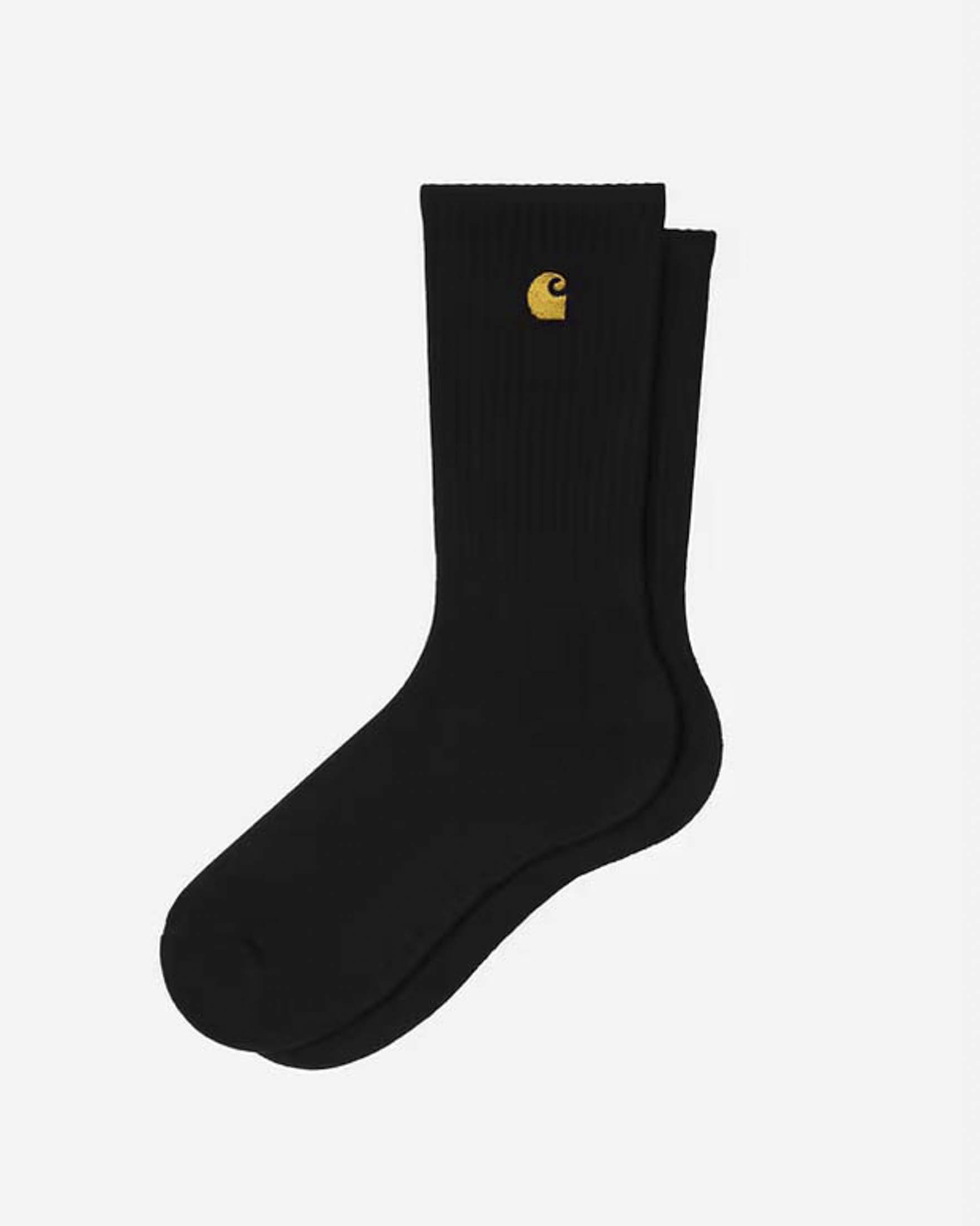 Calzini Carhartt neri in cotone stretch a costine